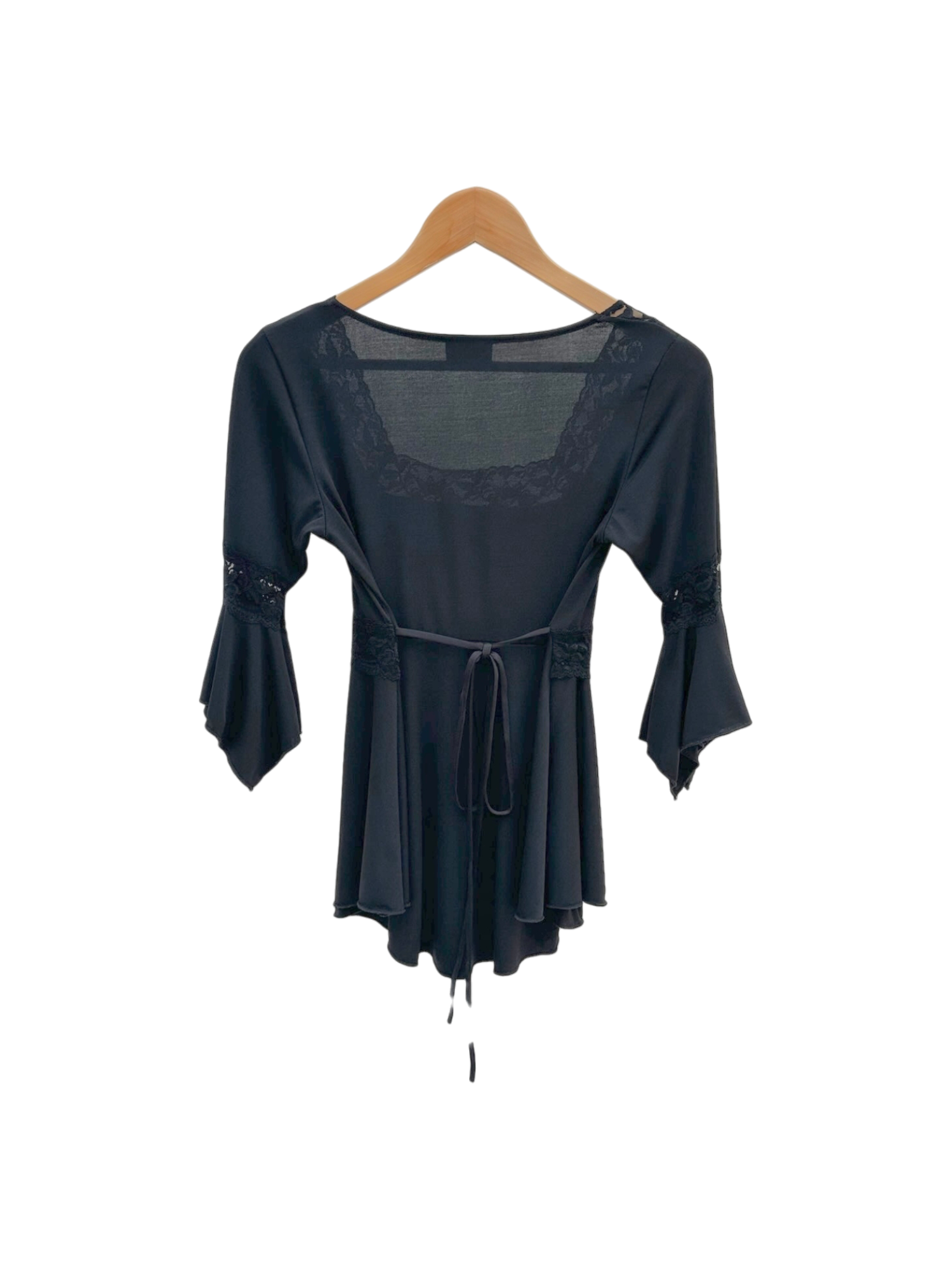 Vintage 90s Boho Prairie Flutter Tie Top (M)