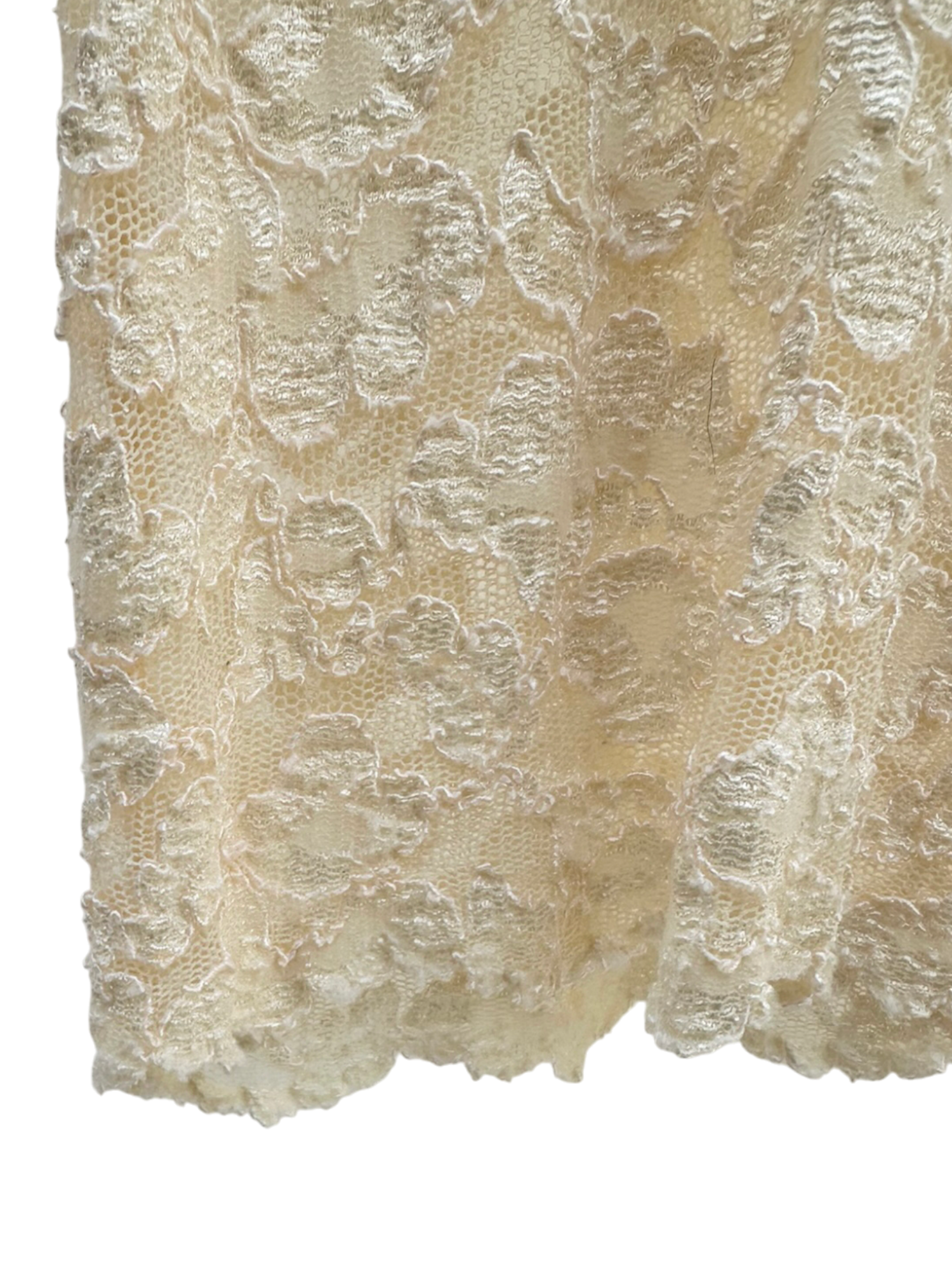Vintage 80s Cream Lace Long Sleeve (M)