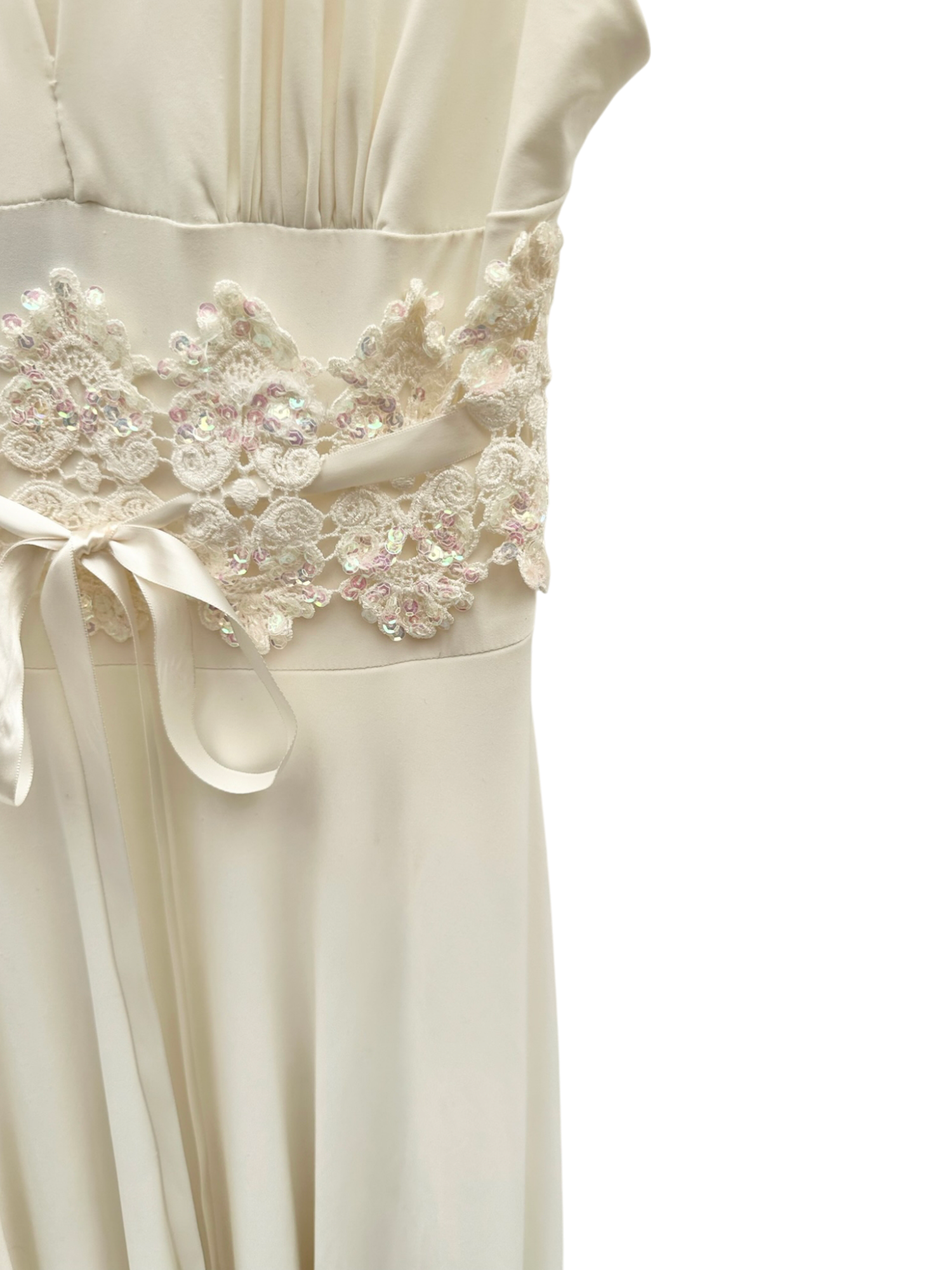 Vintage 90s Dainty Halter Midi Dress (M)