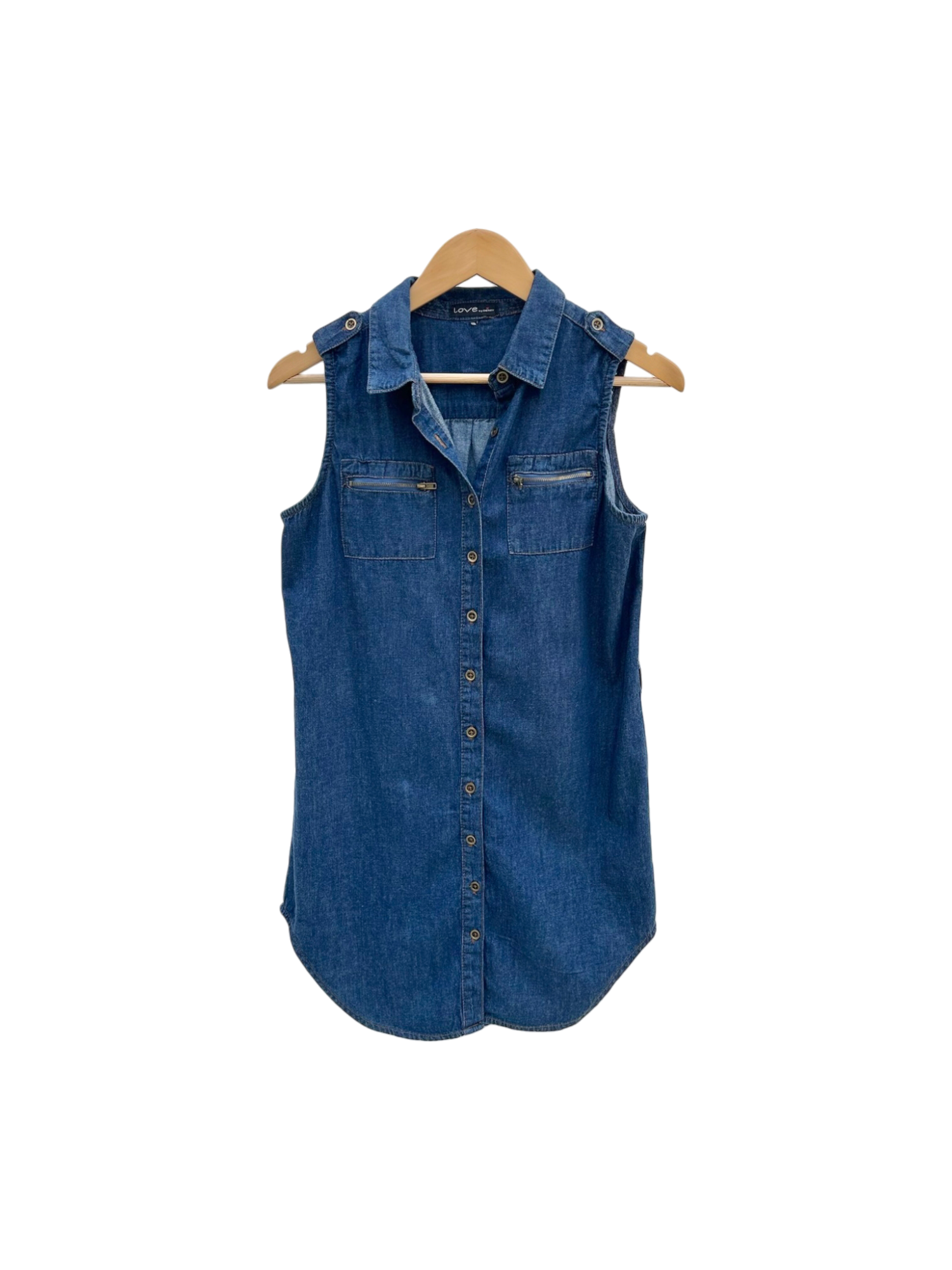 Vintage 90s Denim Mini Dress (M)