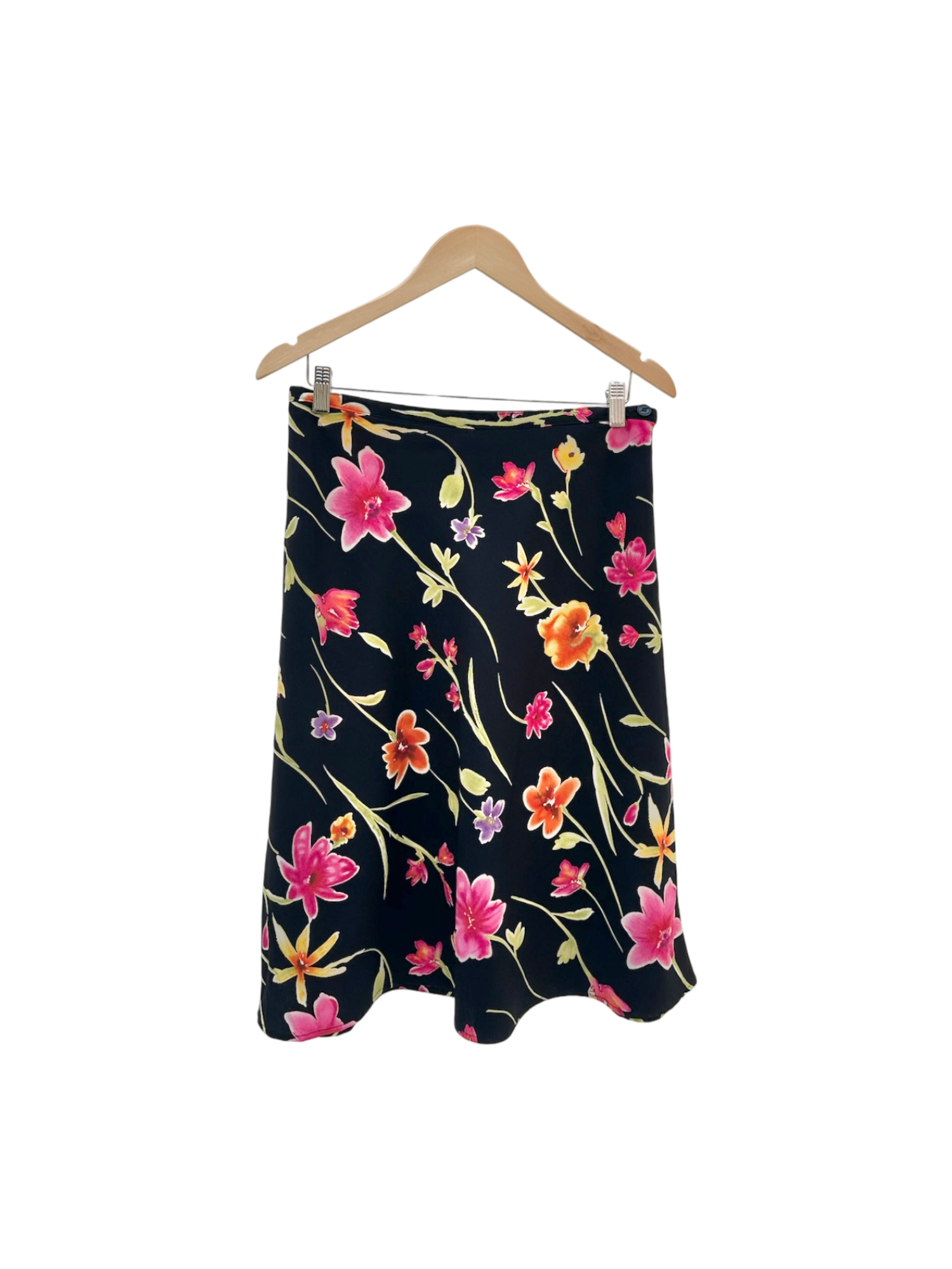 Vintage 90s Floral Midi Skirt (M/L)