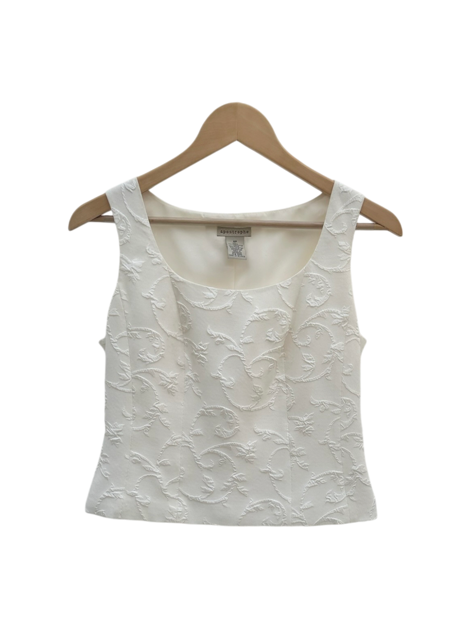 Vintage Embroidered Lace Up Top (M)
