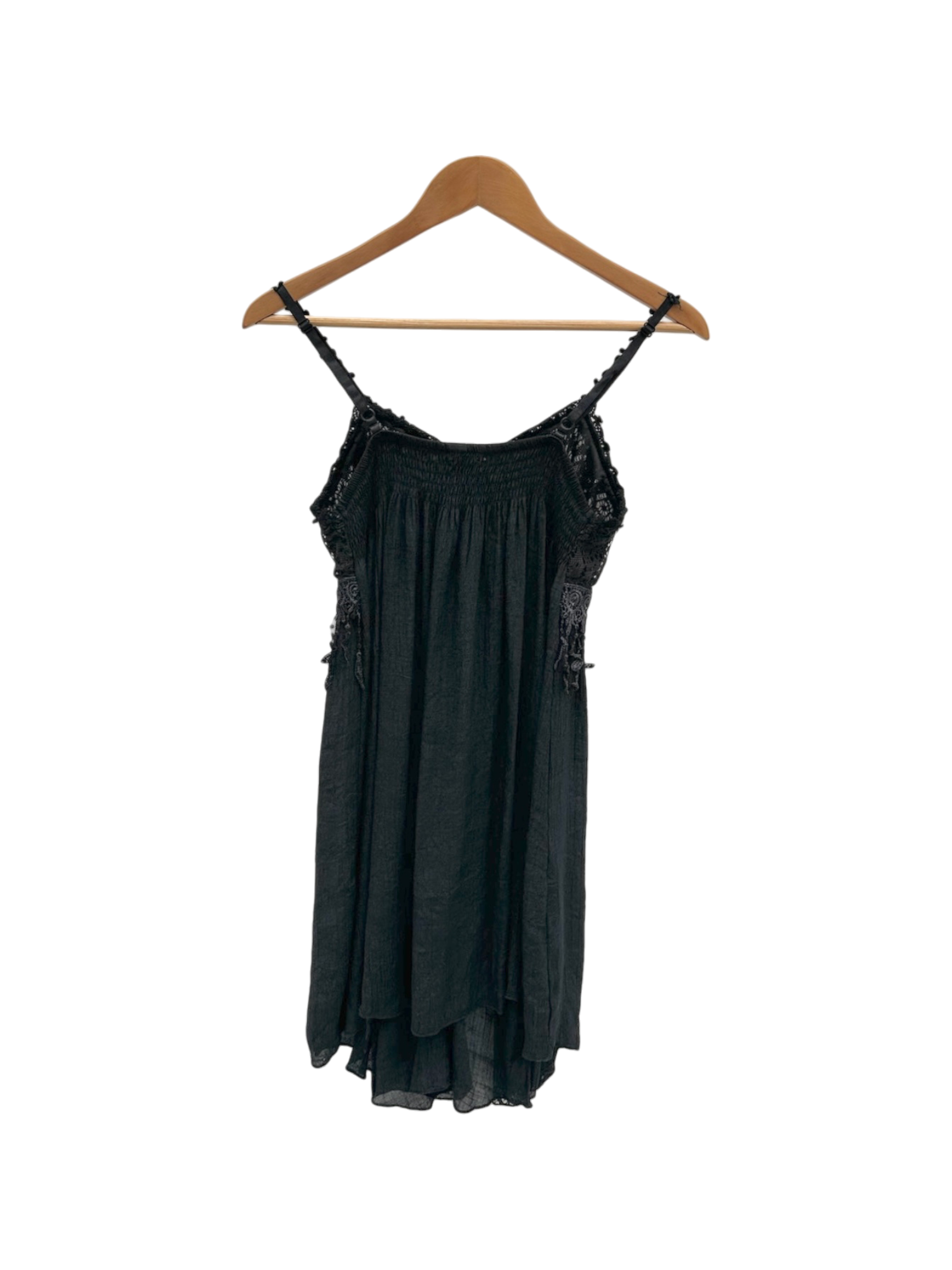 Vintage 90s Boho Lace Cotton Dress (M)