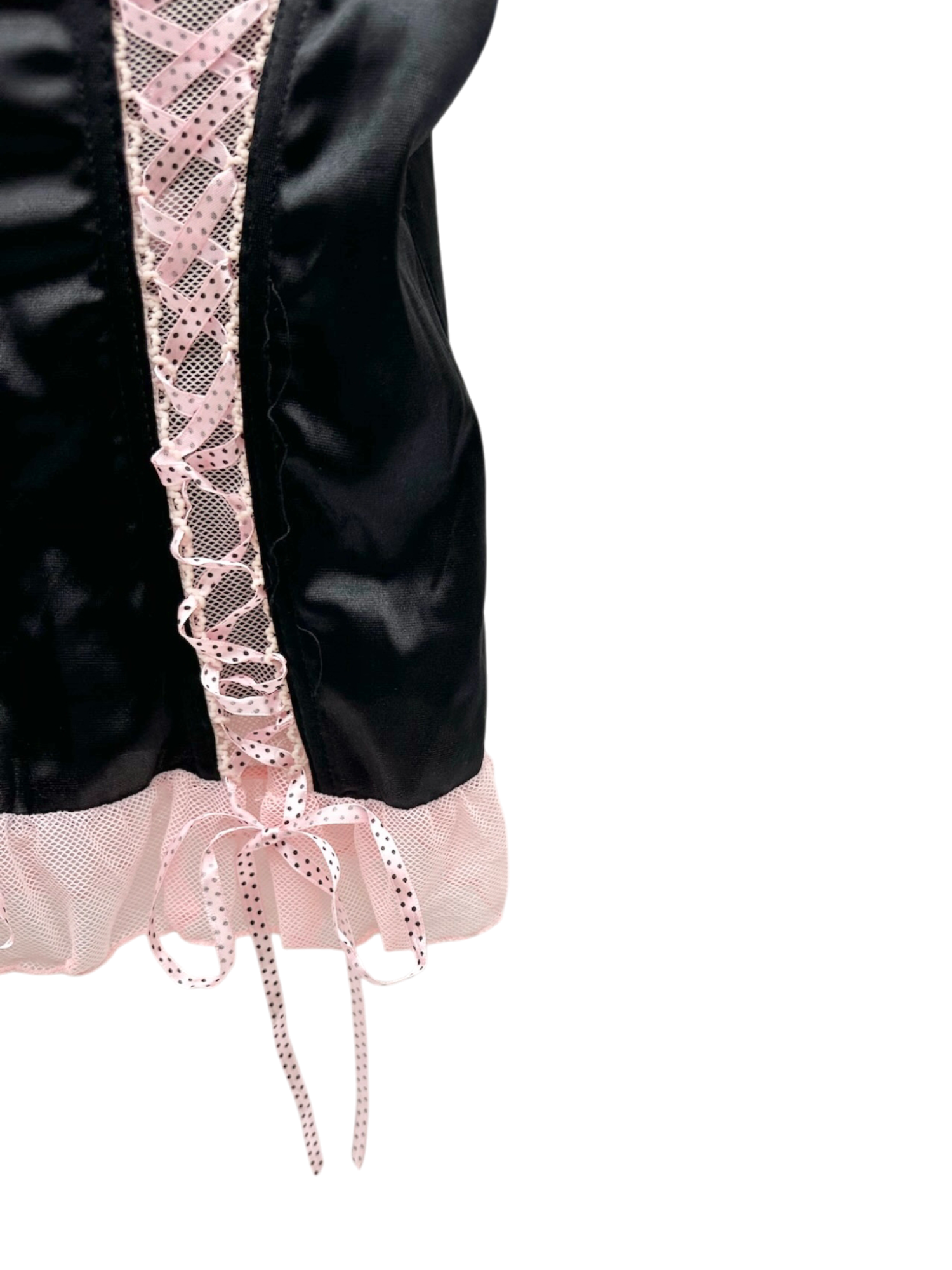 Vintage 90s Lace Up Corset Bustier Top (M)