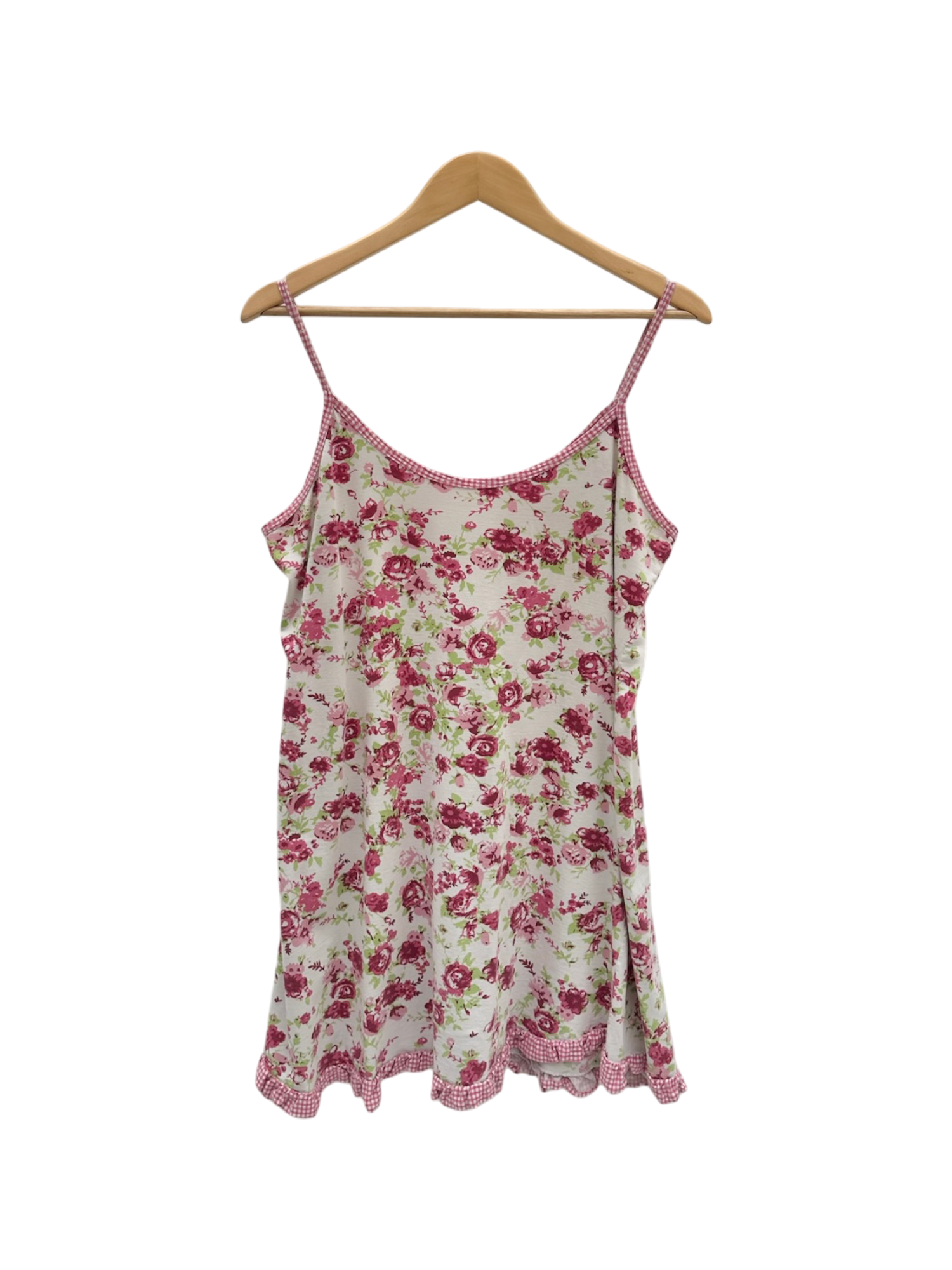Vintage 90s Floral Plaid Mini Dress (M/L)