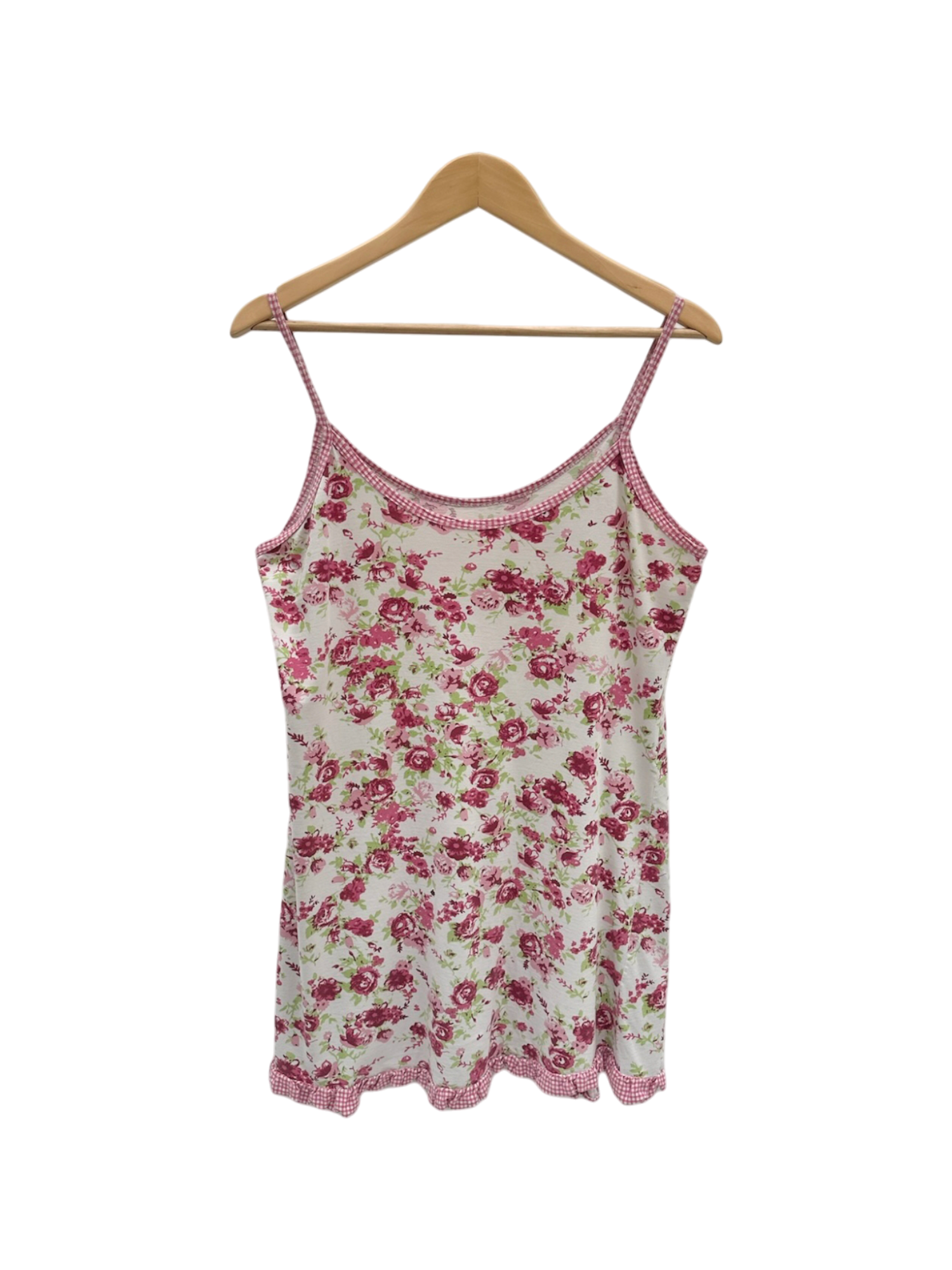 Vintage 90s Floral Plaid Mini Dress (M/L)