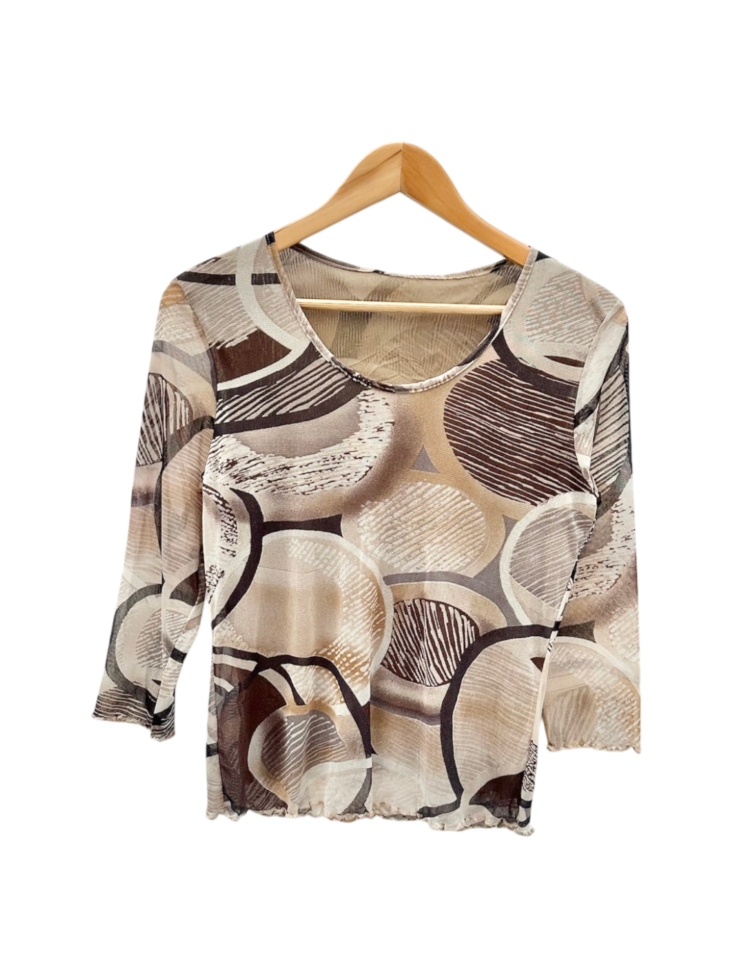 Vintage 90s Retro Geometric Knit Top (M)