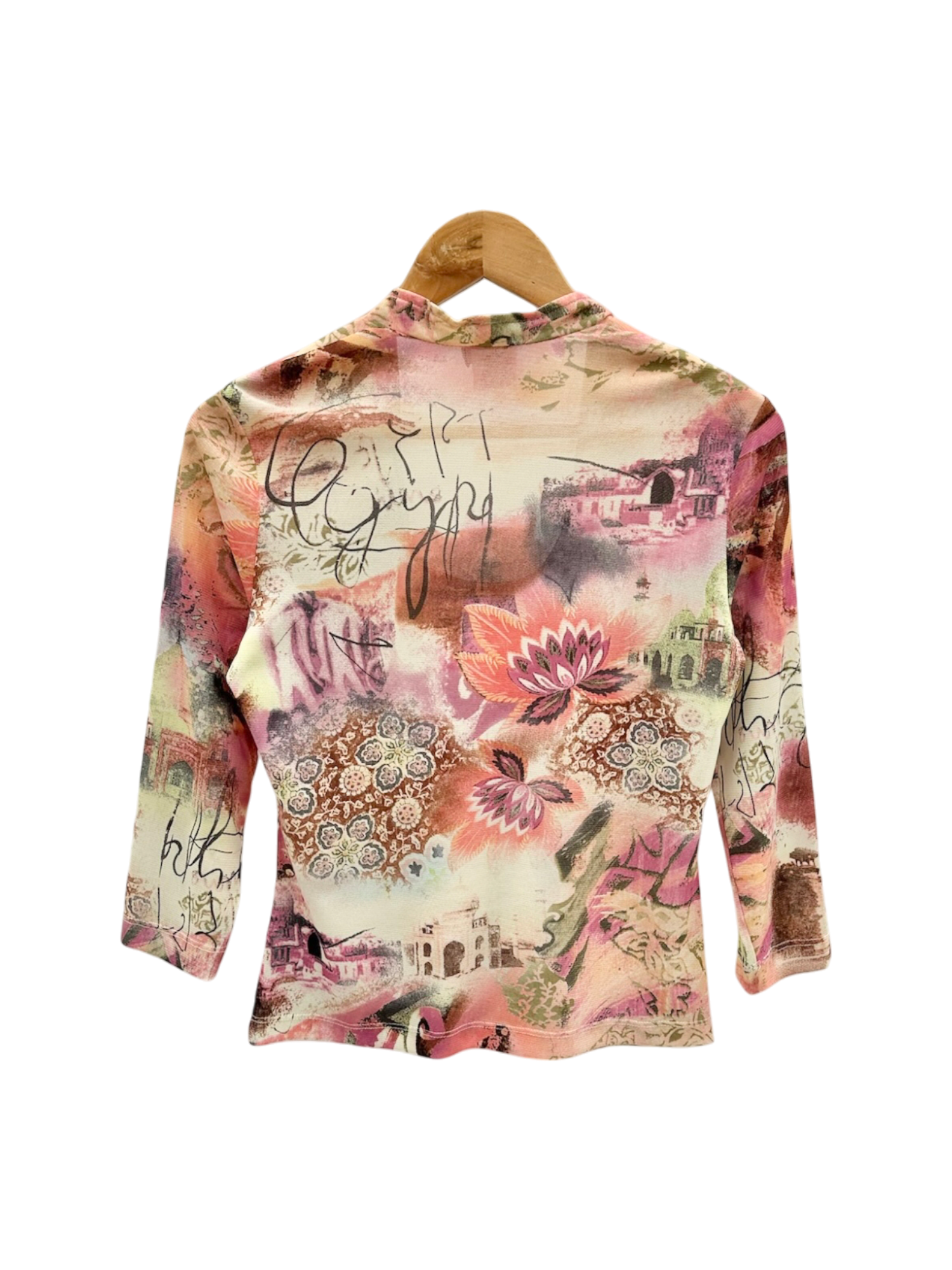 Vintage 90s Graphic Printed Long Sleeve (M)