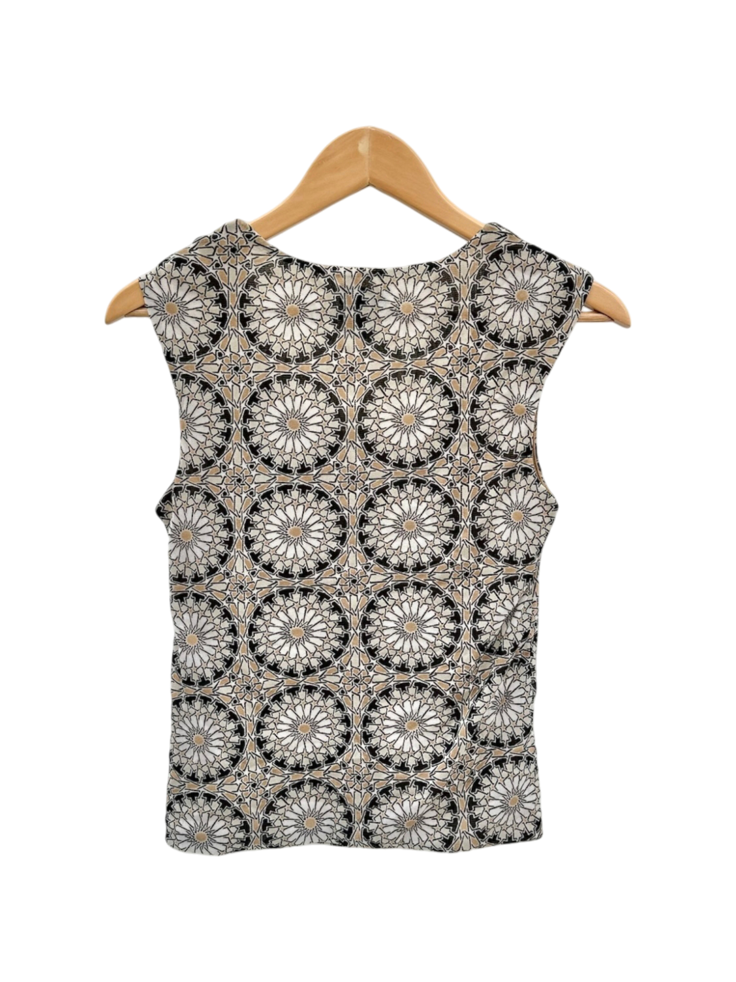 Vintage Retro Floral Tile Knit Top (S)
