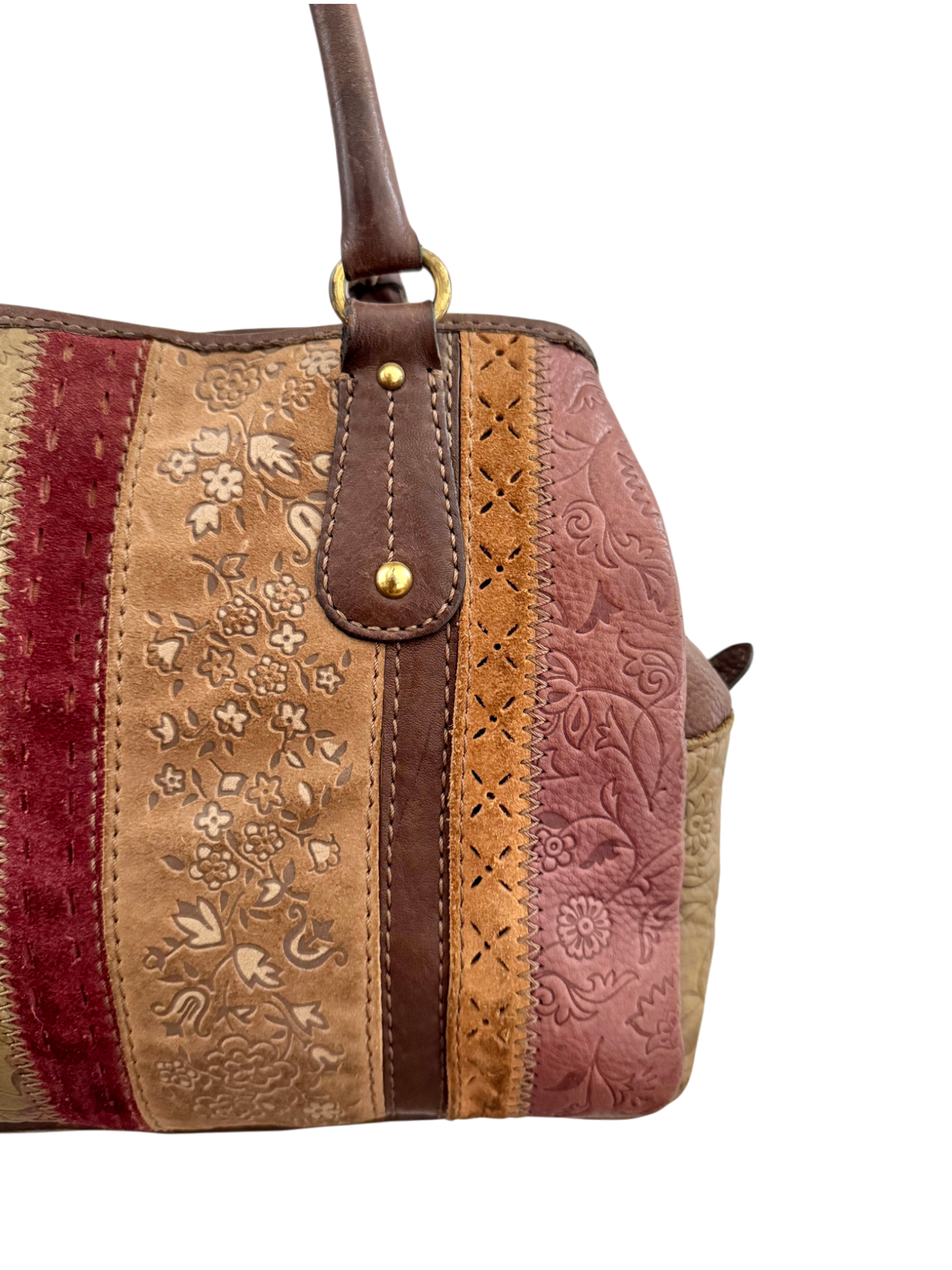 Vintage 90s Patchwork Leather Fossil Purse