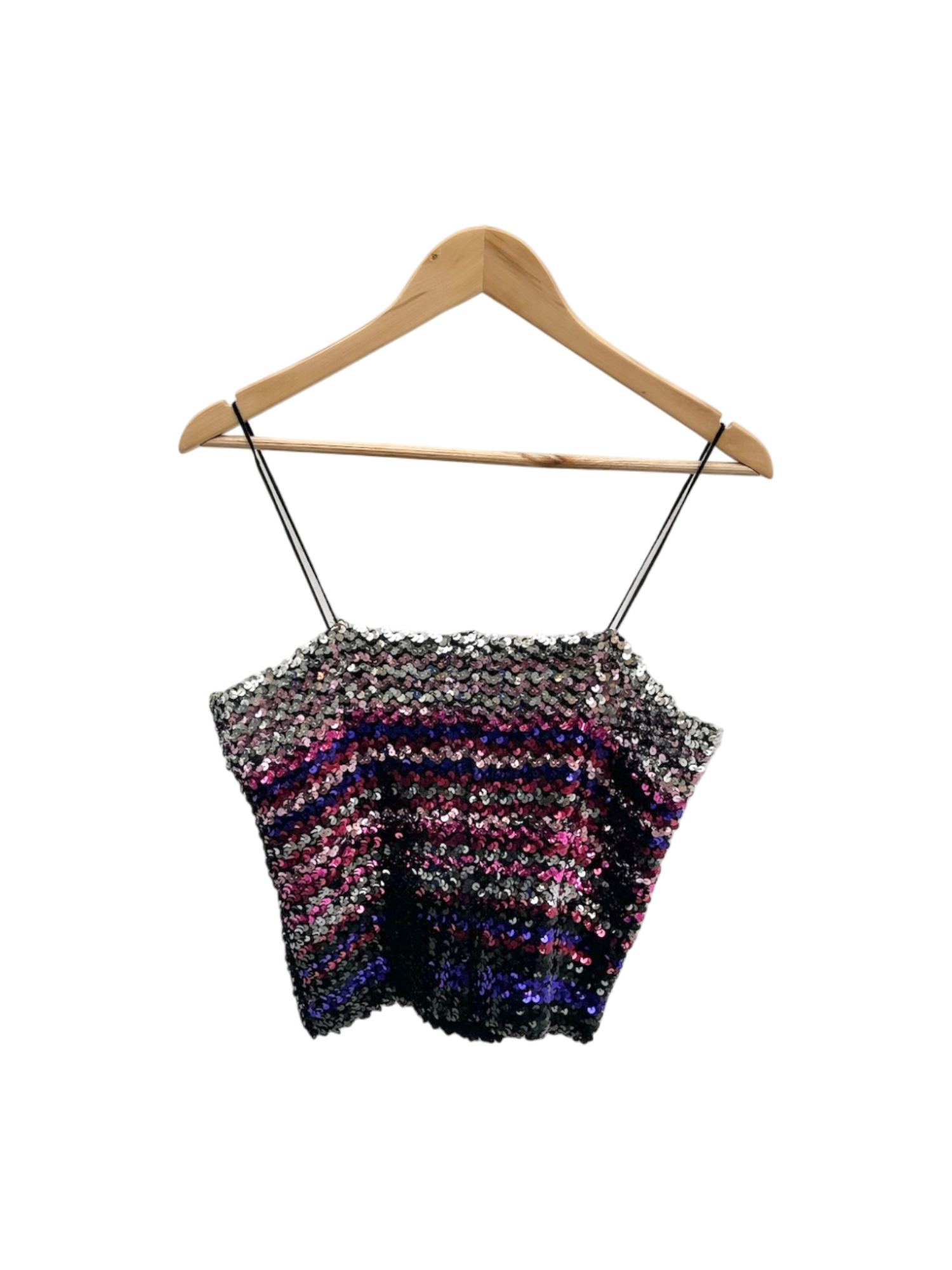Vintage 90s Retro Beaded Cropped Cami (M)