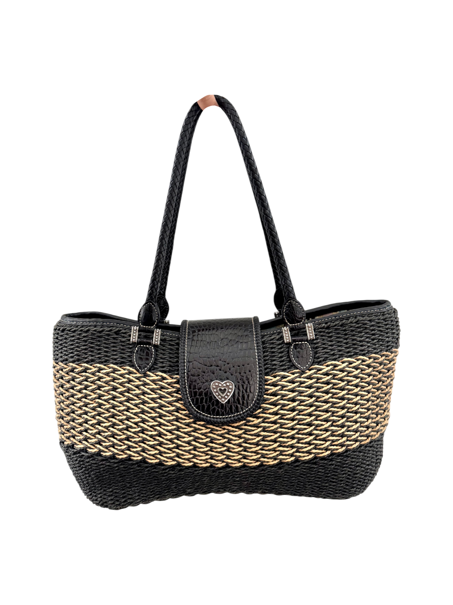 Vintage 90s Woven Contrast Purse