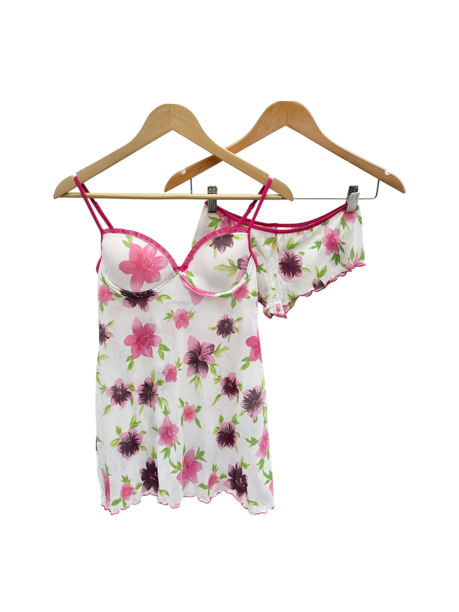 Vintage 90s Floral Twin Lingerie Set (S)