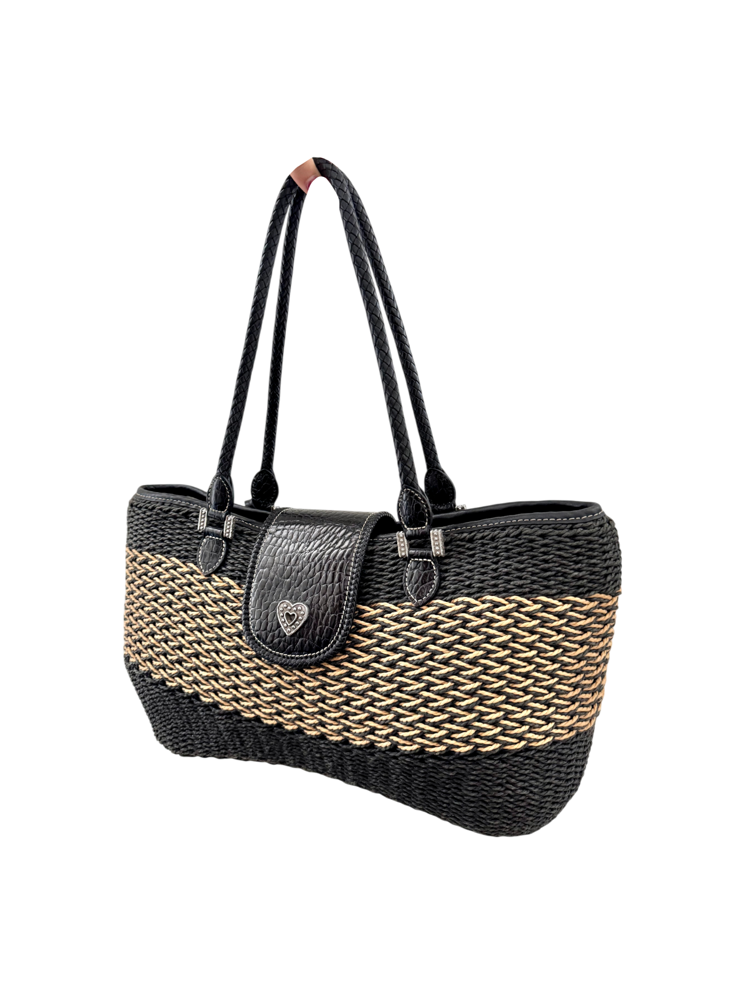 Vintage 90s Woven Contrast Purse