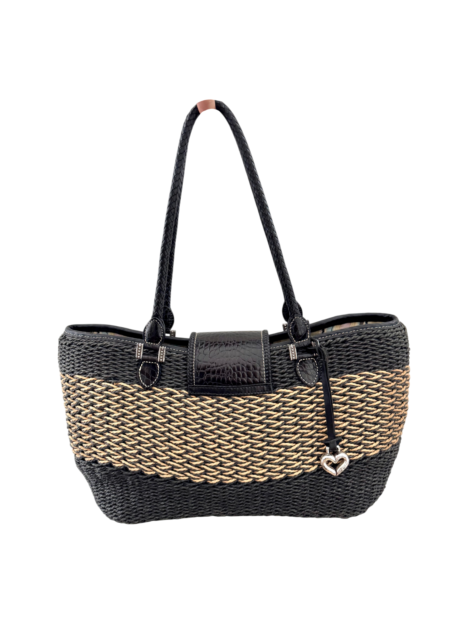 Vintage 90s Woven Contrast Purse