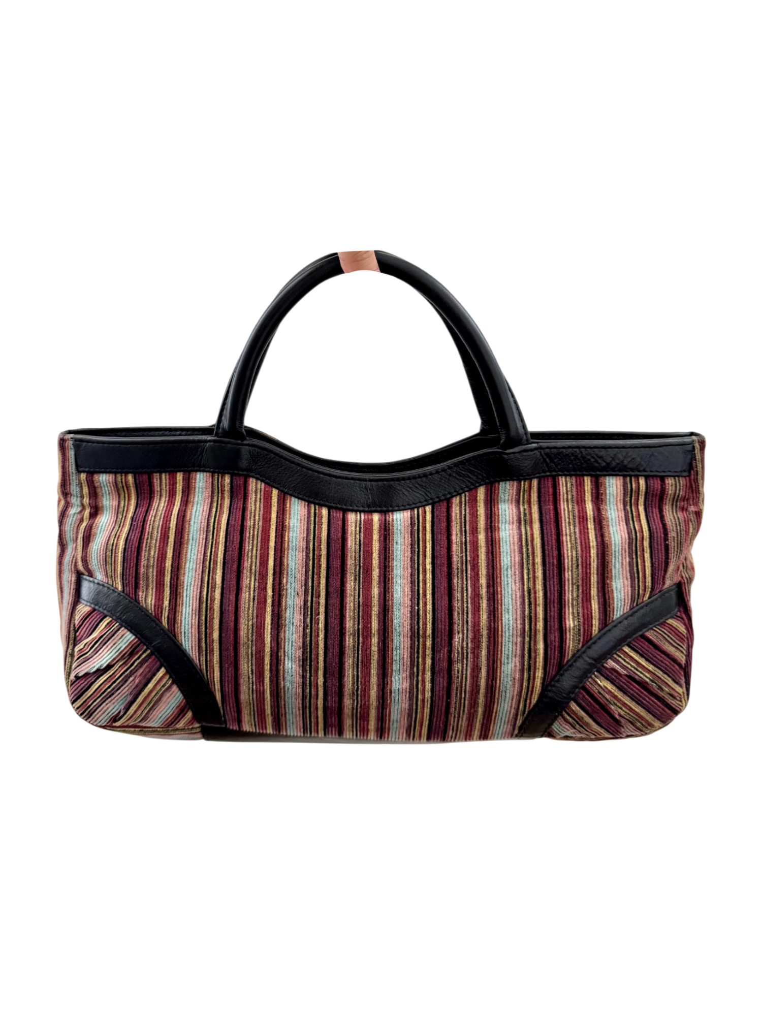 Vintage 90s Corduroy Striped Purse