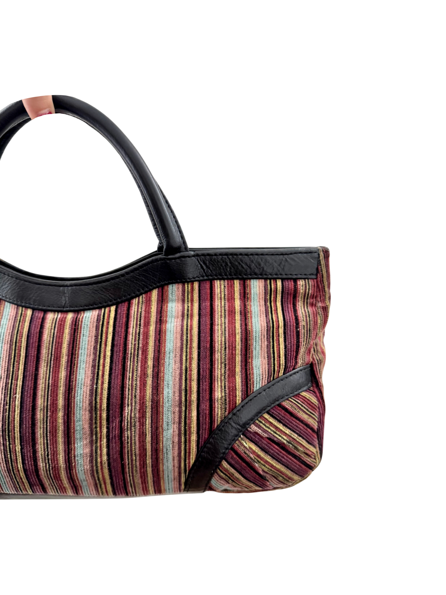 Vintage 90s Corduroy Striped Purse