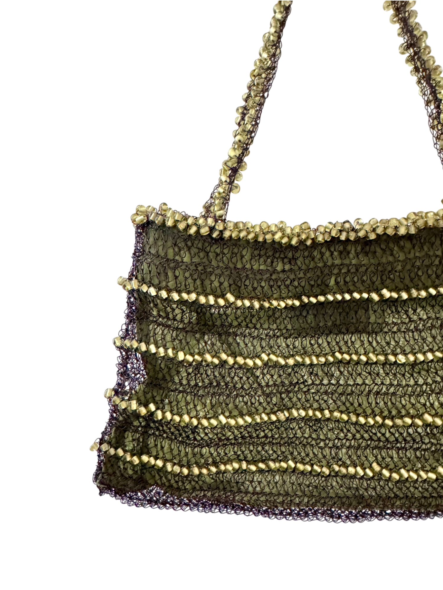 Vintage 90s Eggplant Beaded Purse