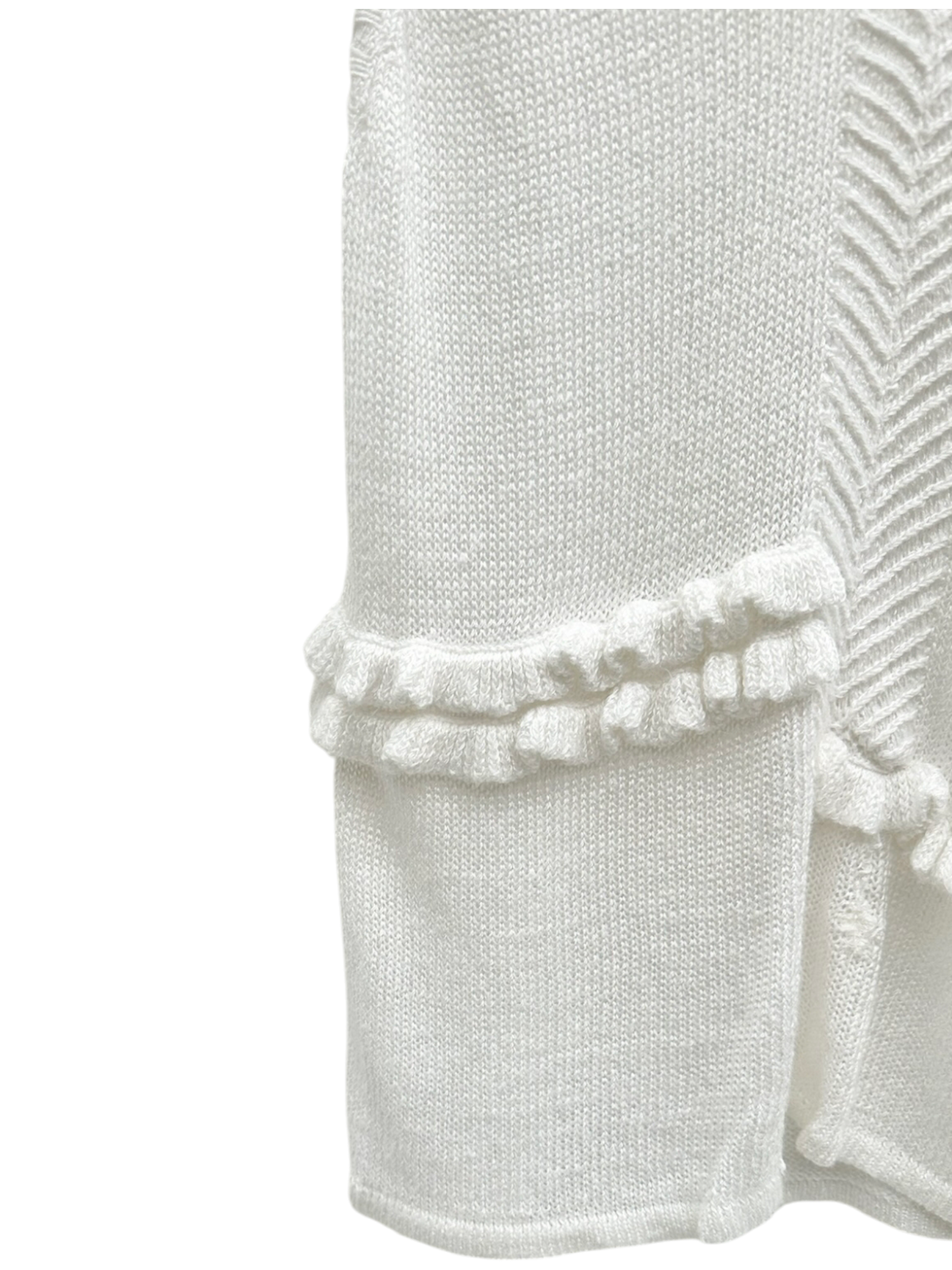 Vintage 90s Ruffled Knit Top (M)