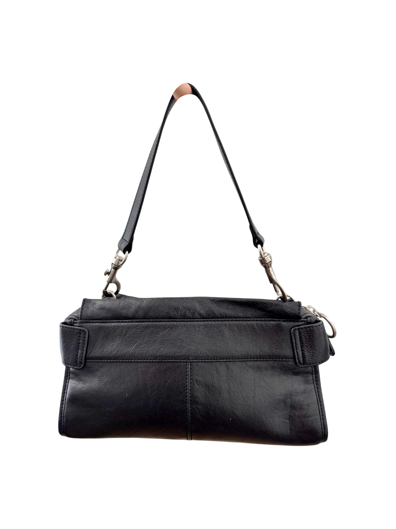 Vintage 90s Italian Via Spiga Leather Moto Purse