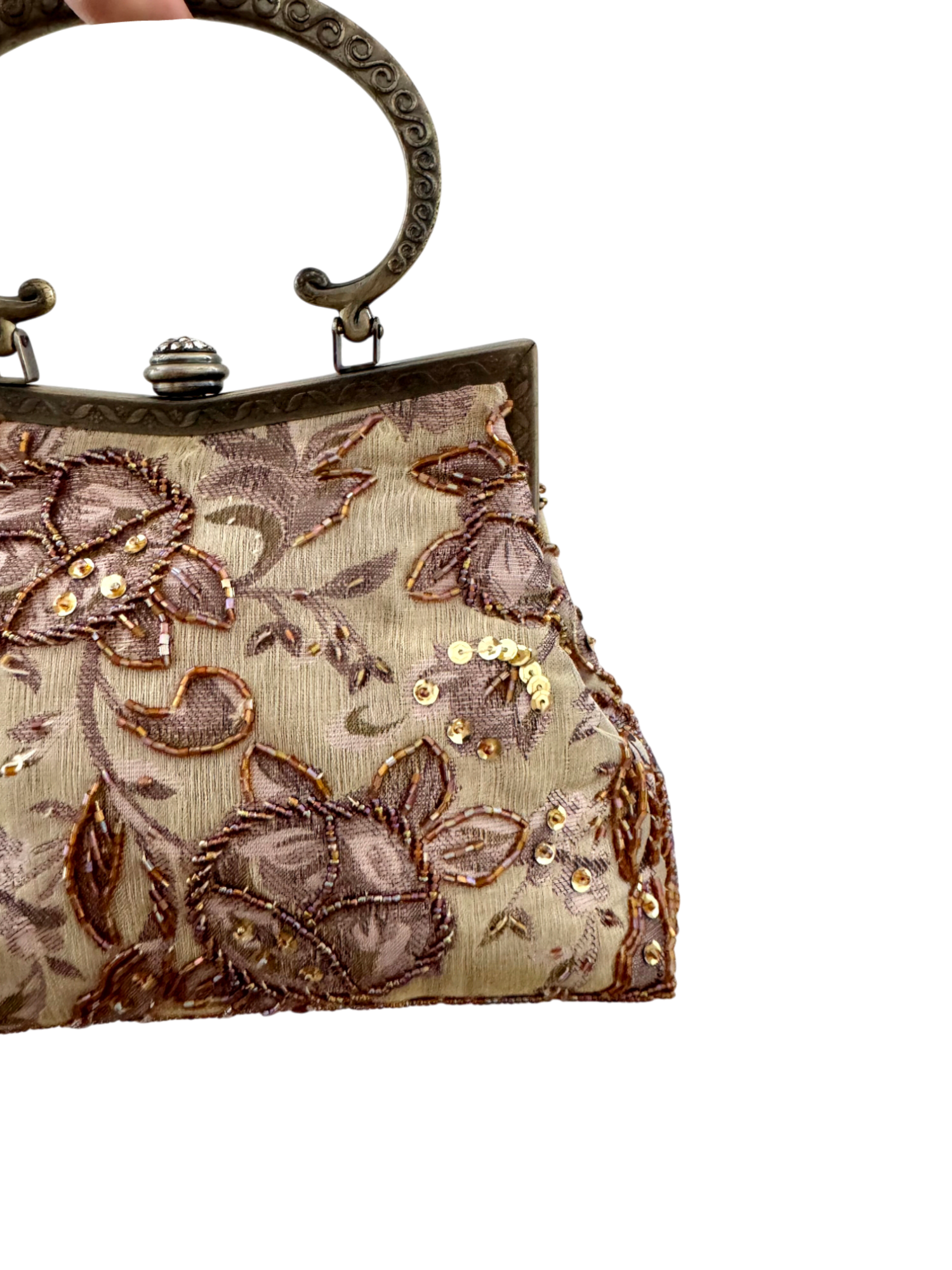 Vintage 80s Dainty Beaded Purse