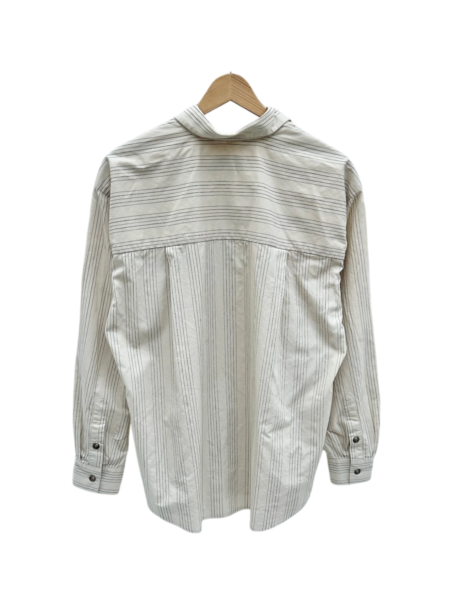 Vintage 90s Retro Pinstriped Cotton Button Up (L)