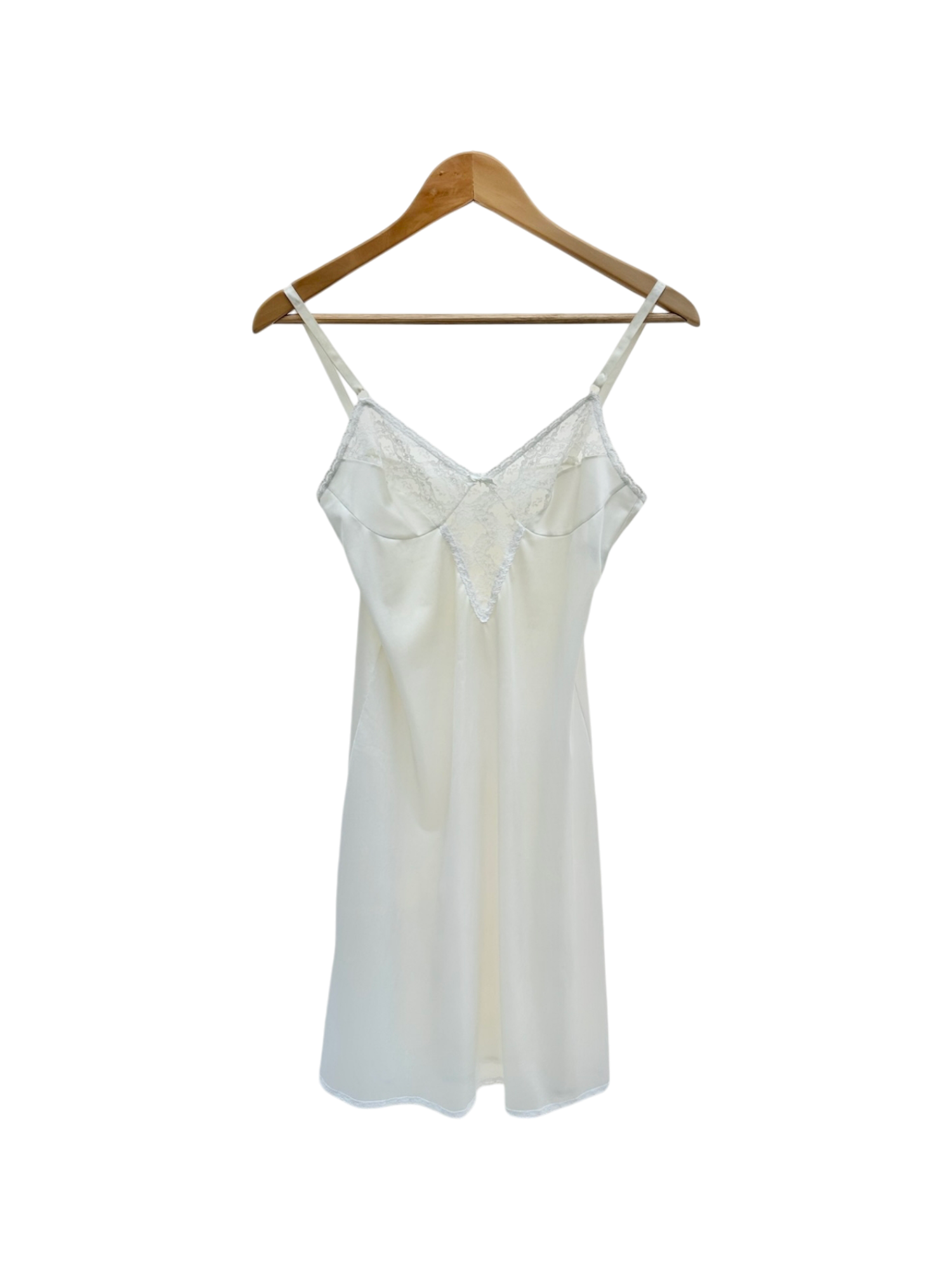 Vintage 60s Lace Ivory Slip Dress (S)