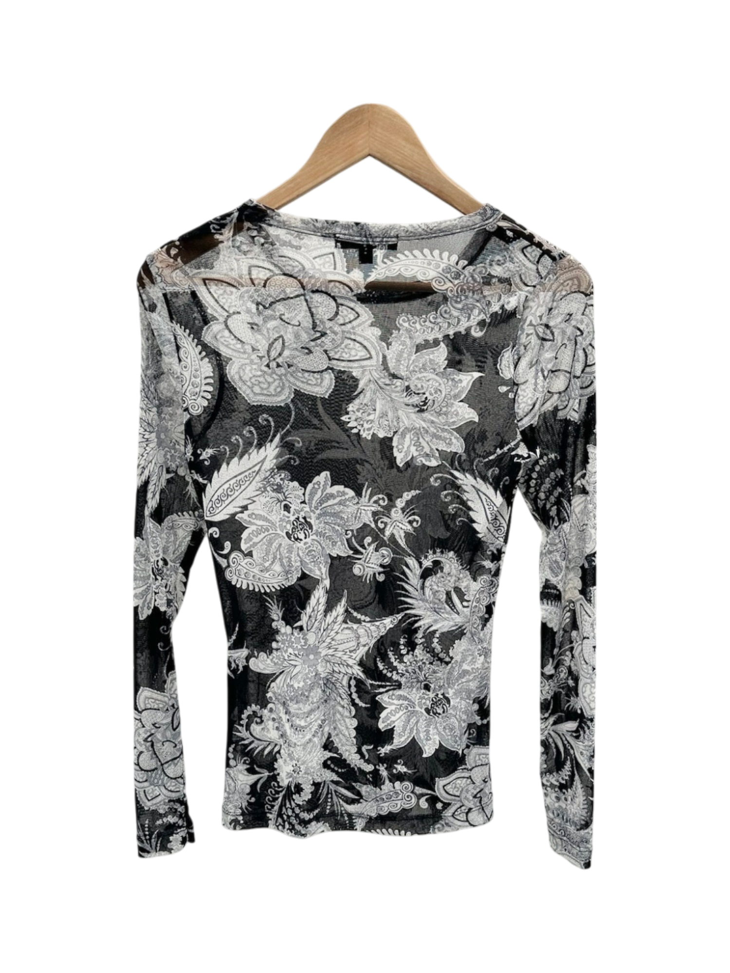 Vintage Y2K Sheer Mesh Knit Top (M)