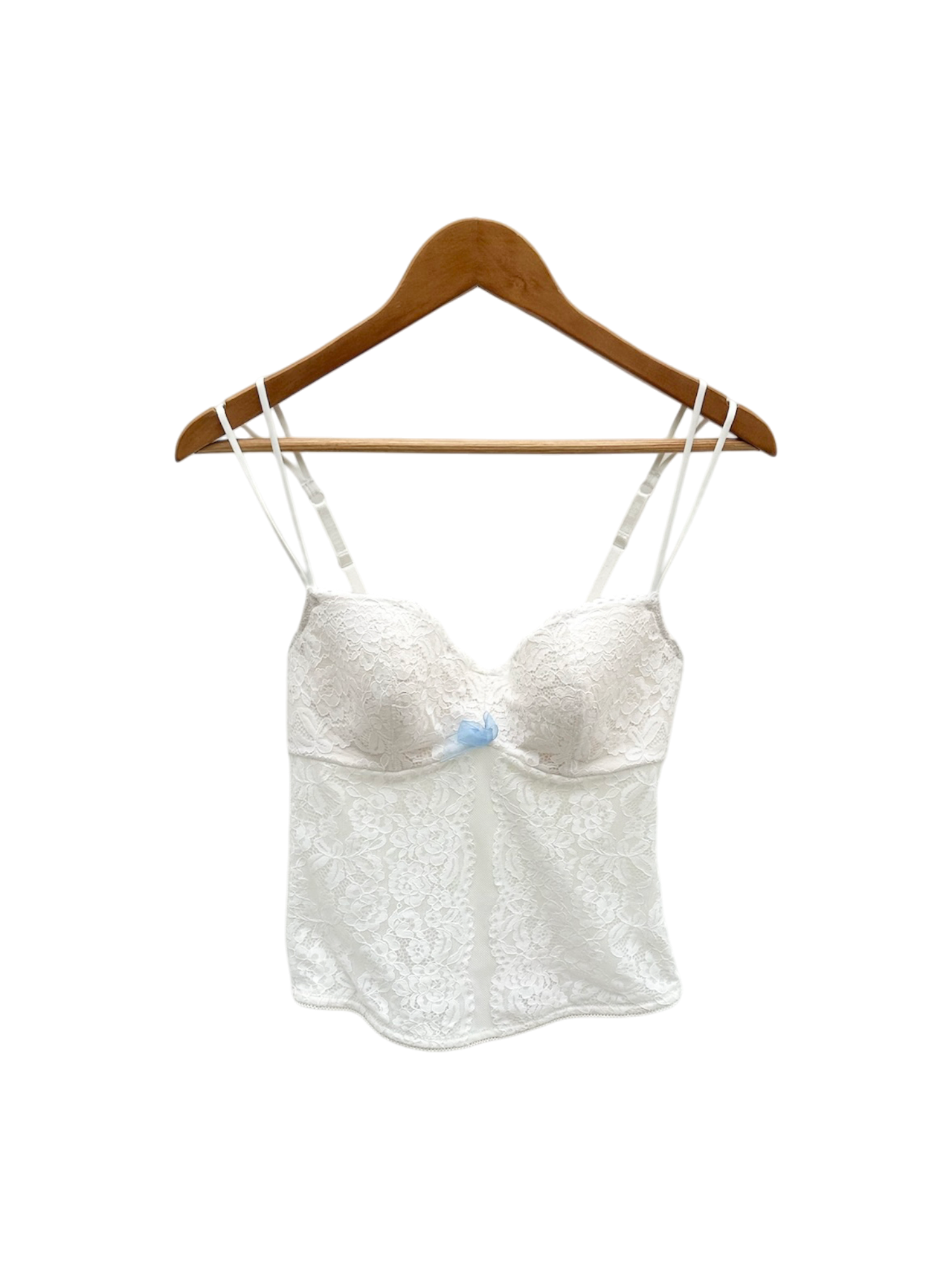 Vintage 90s Ivory Lace Bustier Corset (S)