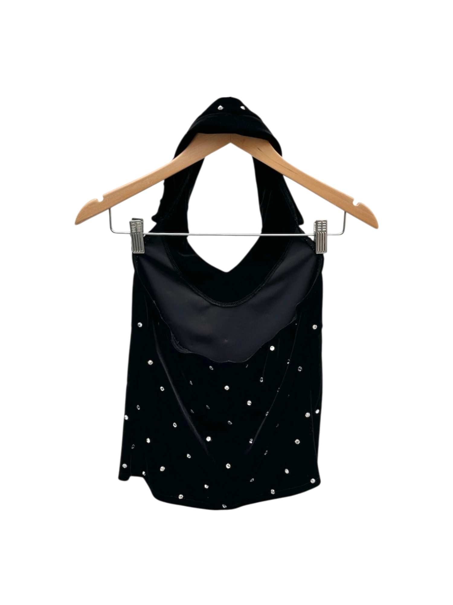 Vintage 90s Beaded Velvet Halter (M)