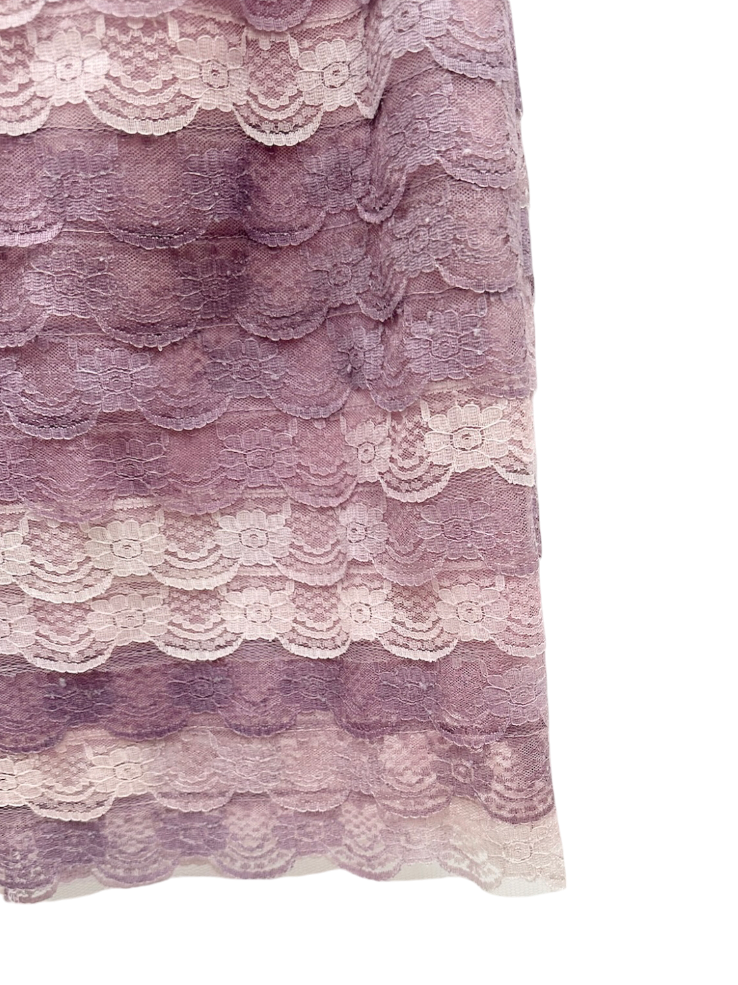 Vintage Dainty Layered Lace Skirt (S/M)