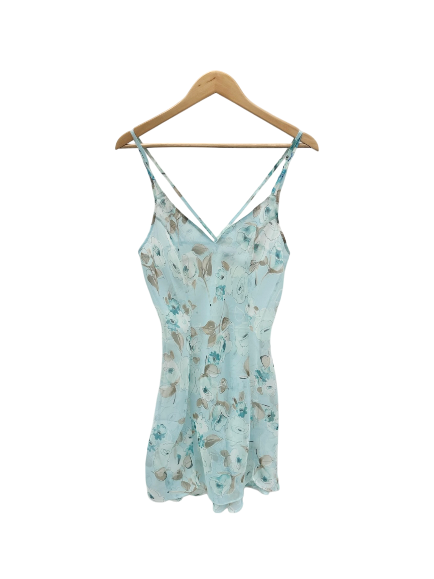 Vintage 90s Semi Sheer Mini Slip (M)