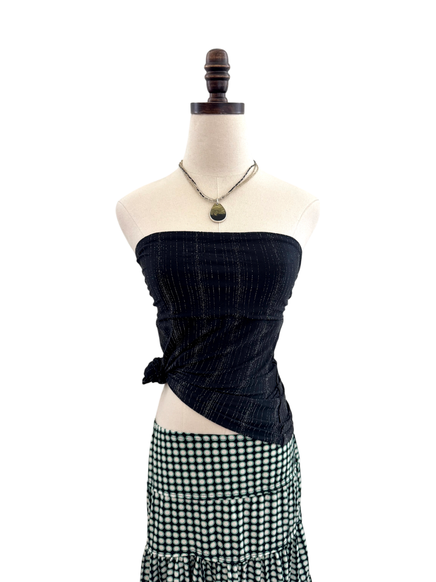 Vintage Y2K Strapless Knit Tube (S/M)