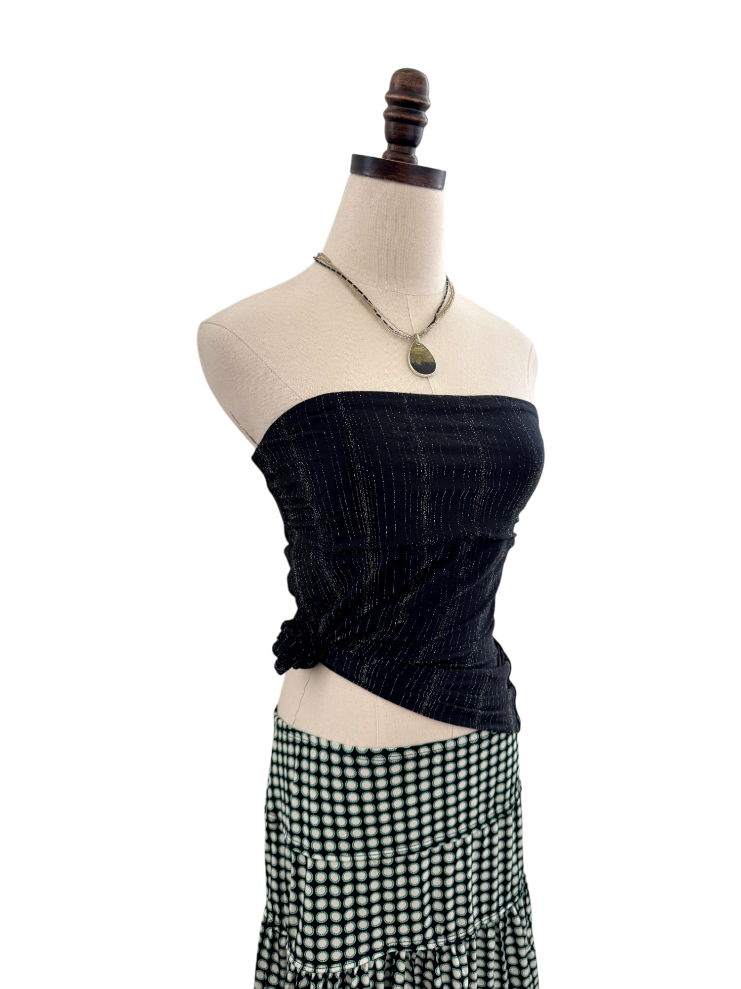 Vintage Y2K Strapless Knit Tube (S/M)