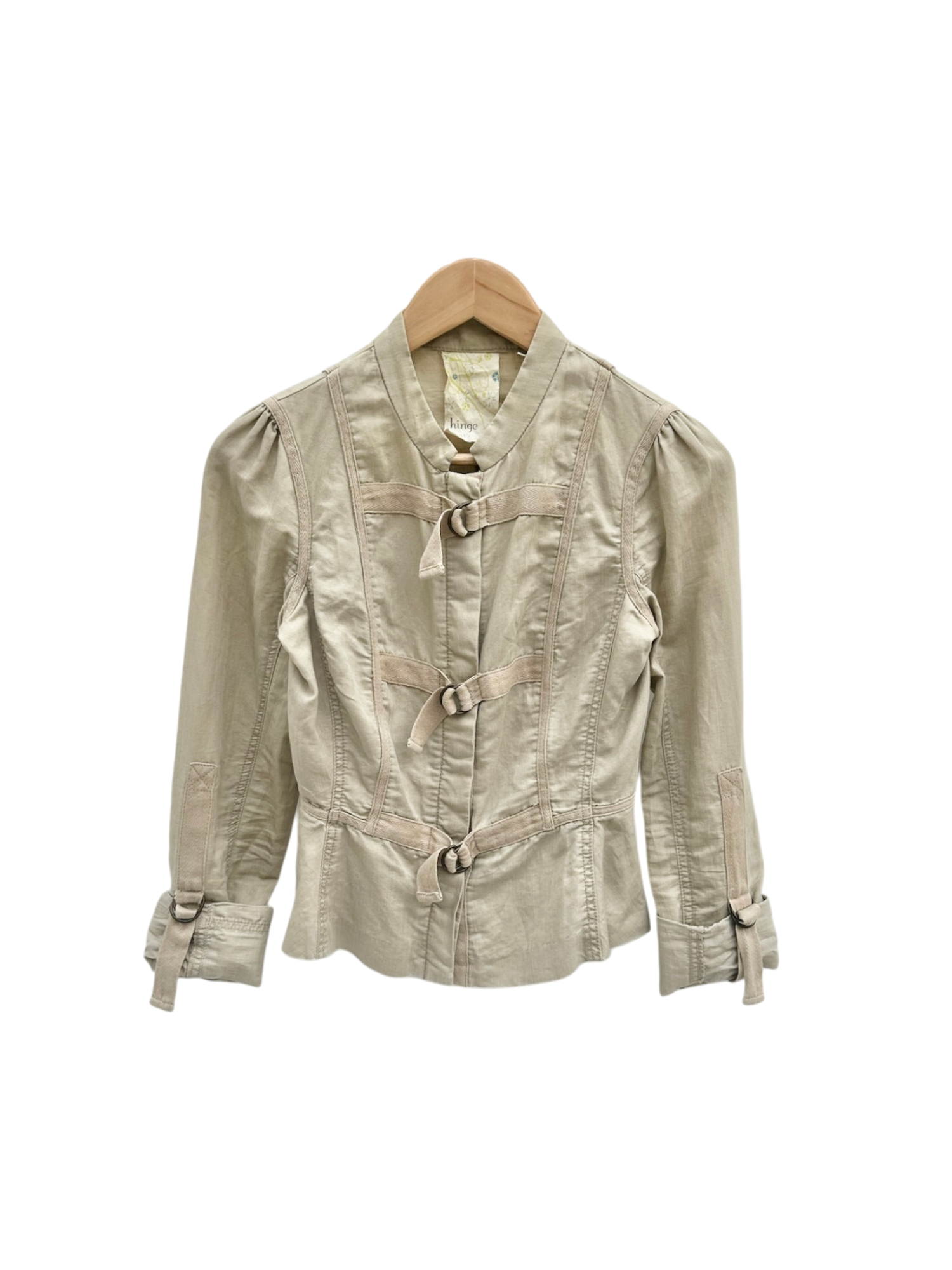 Vintage Utilitarian Belted Light Jacket (XS/S)