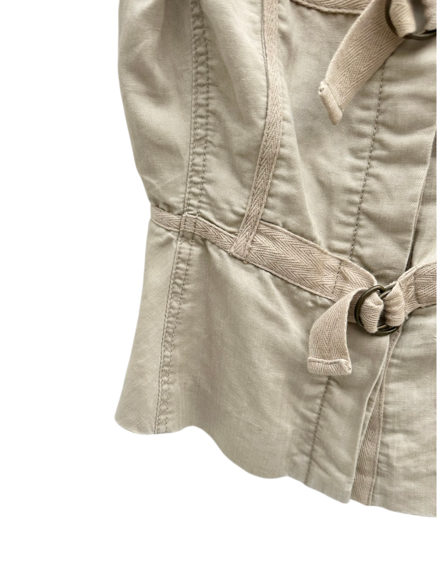 Vintage Utilitarian Belted Light Jacket (XS/S)