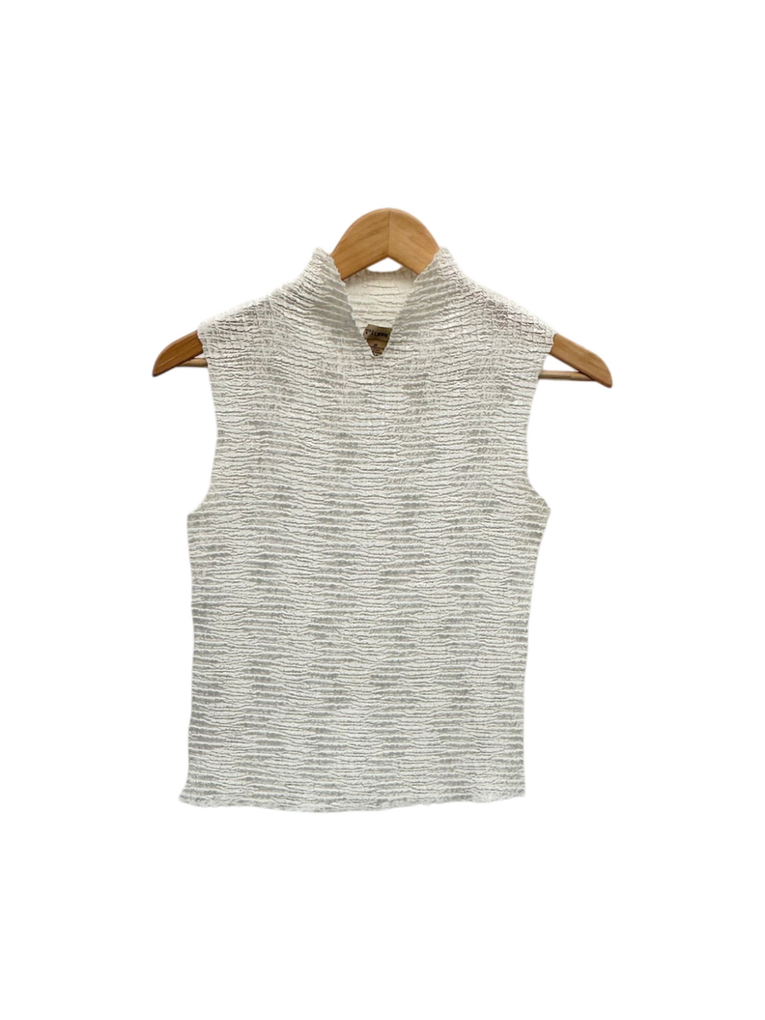 Vintage Textured Mock Neck Top (M)