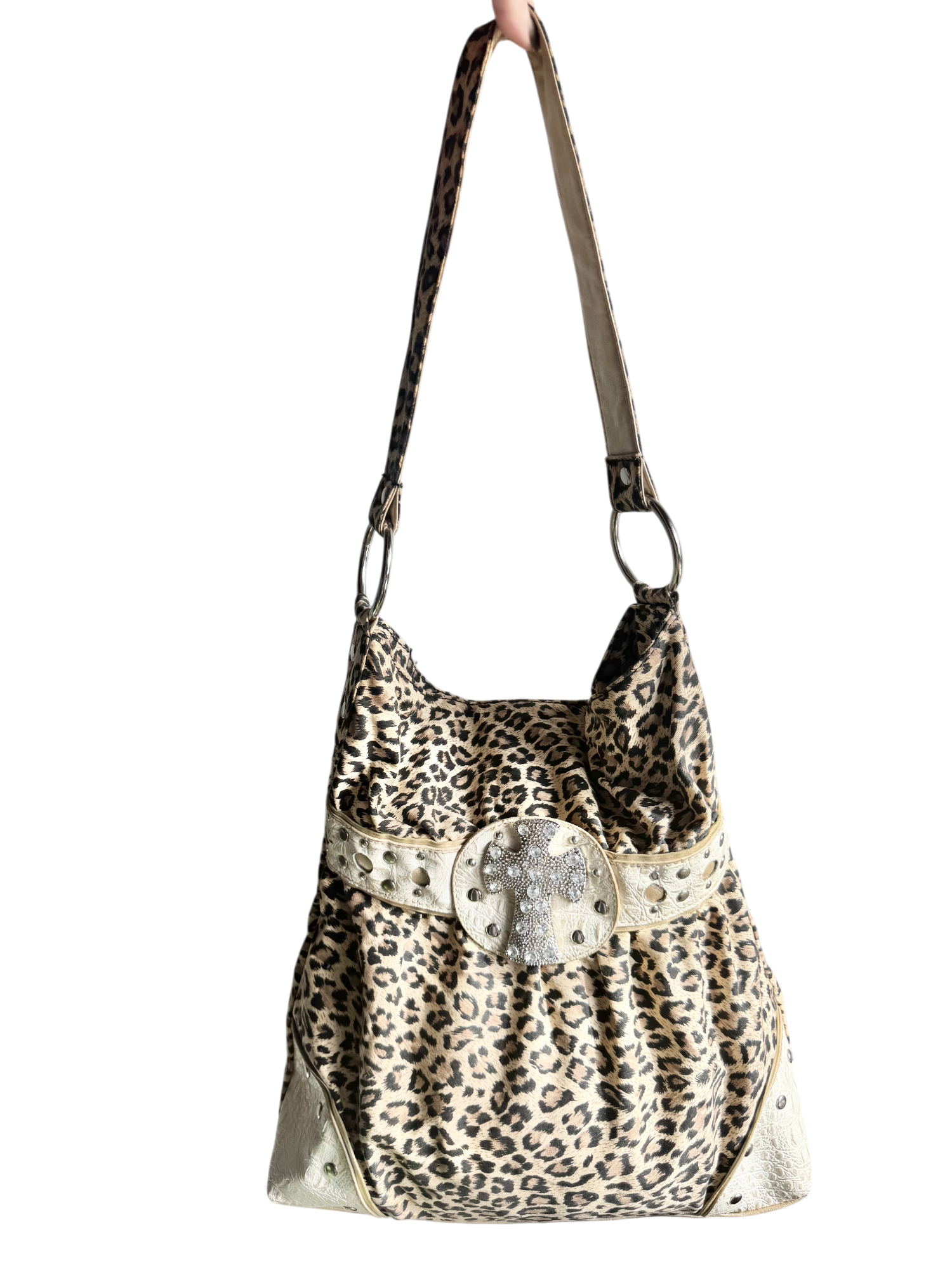 Vintage Y2K Groovy Cheetah Tote Purse