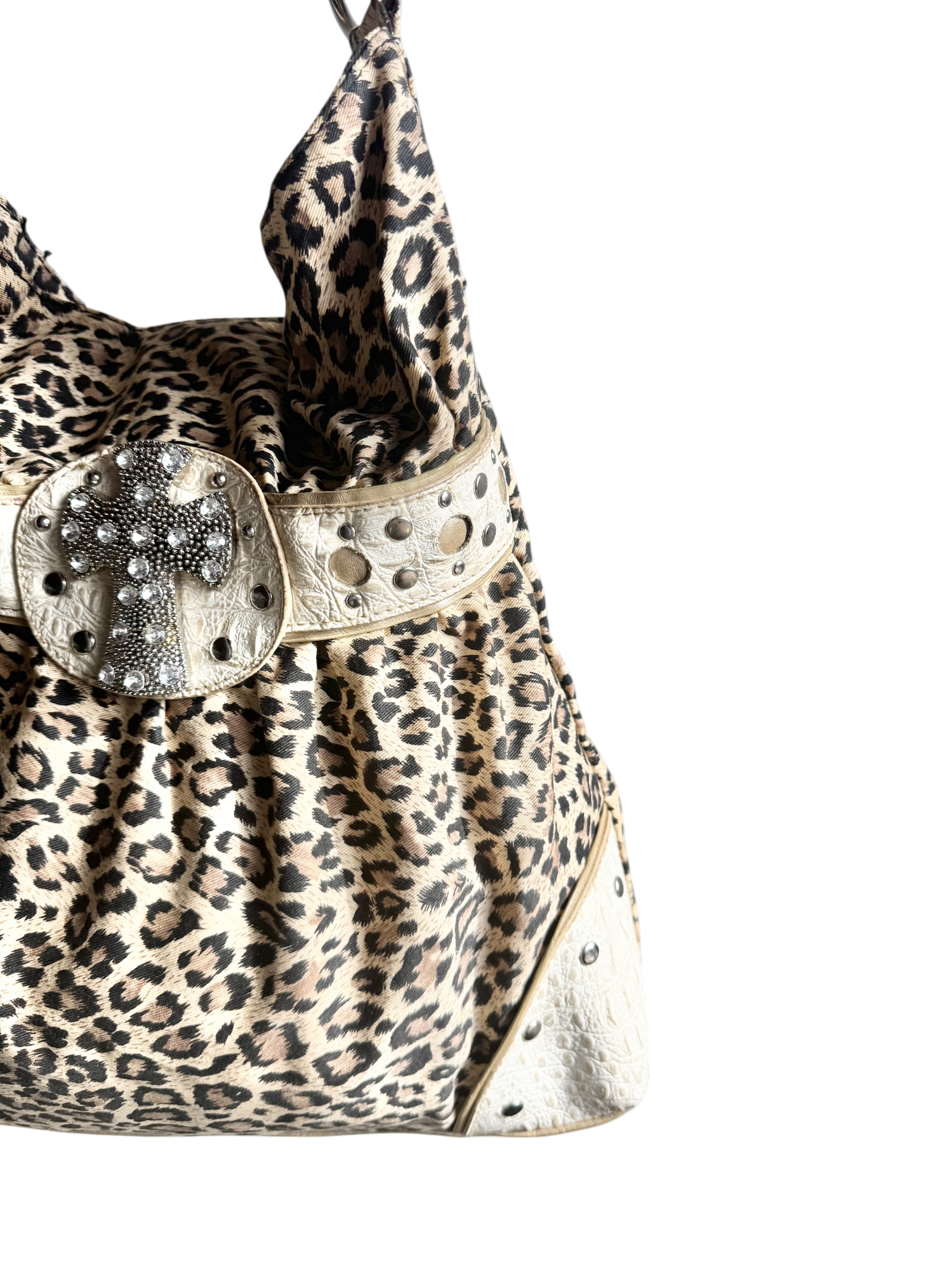 Vintage Y2K Groovy Cheetah Tote Purse