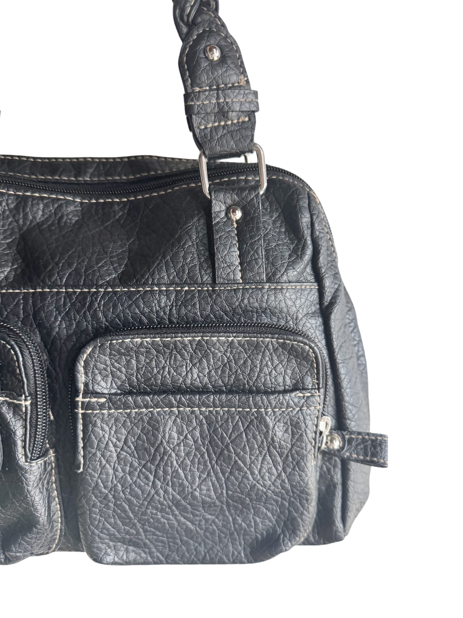 Vintage 90s Braided Messenger Purse