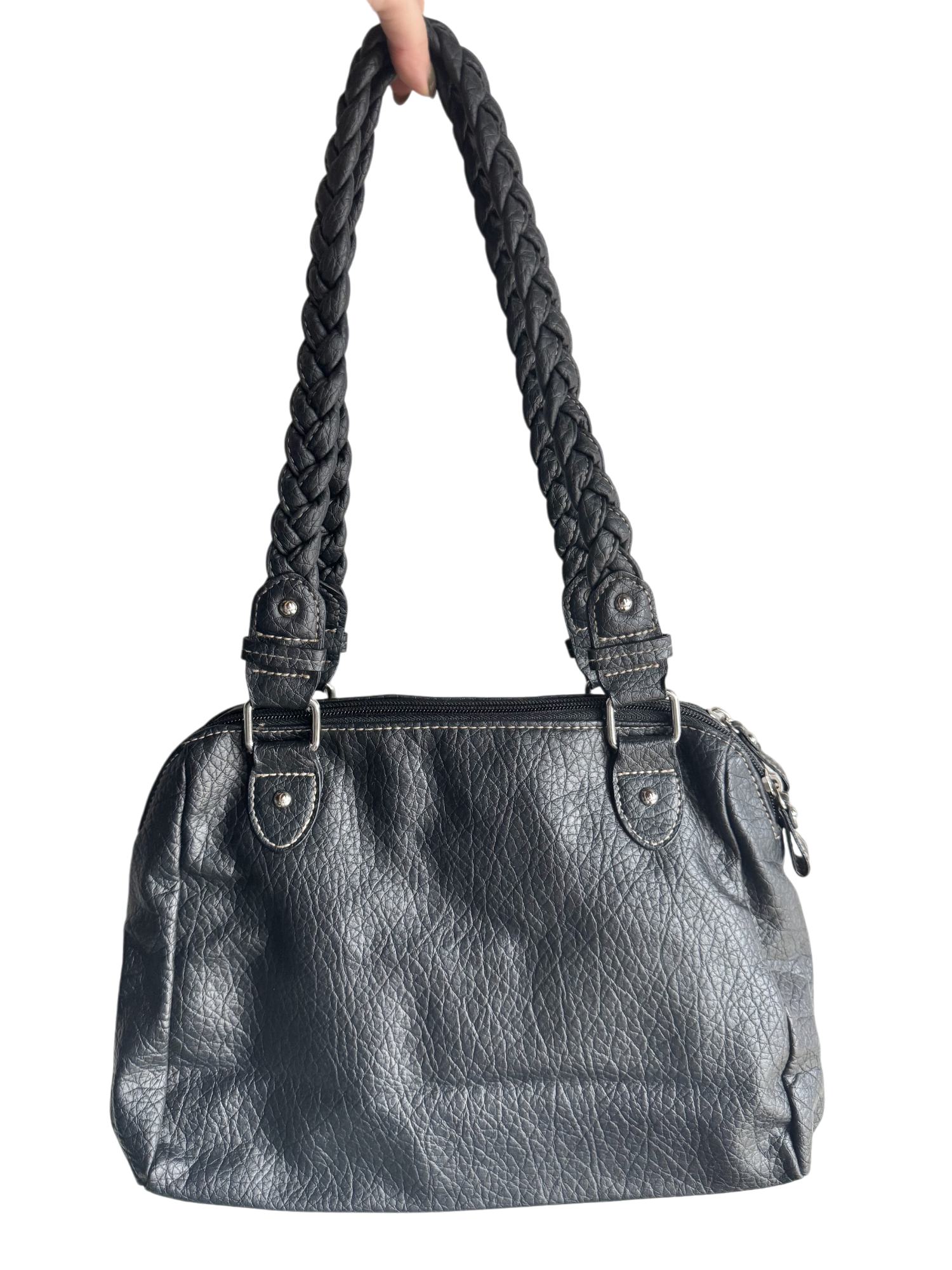 Vintage 90s Braided Messenger Purse