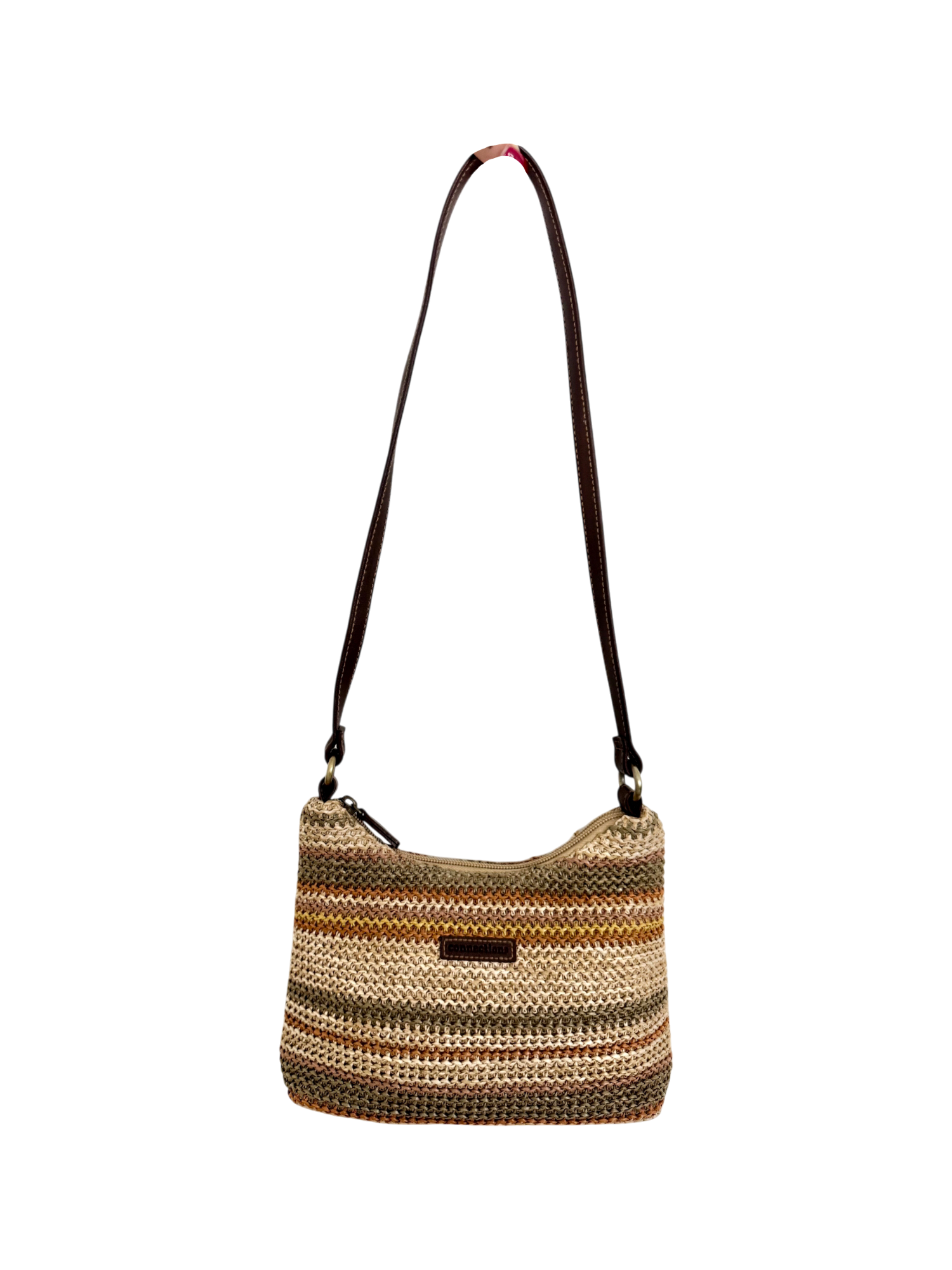 Vintage Striped Knit Textured Purse