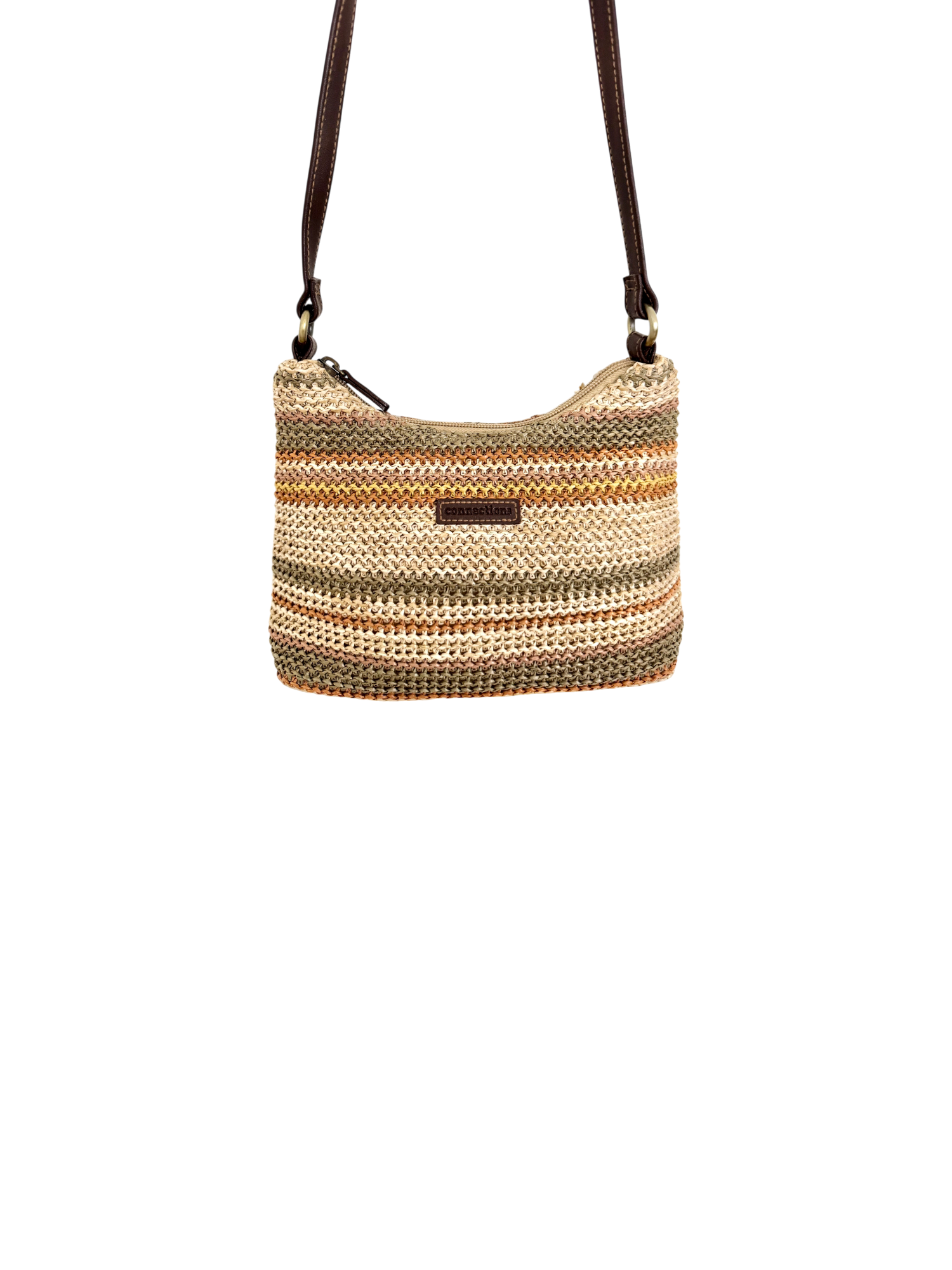 Vintage Striped Knit Textured Purse