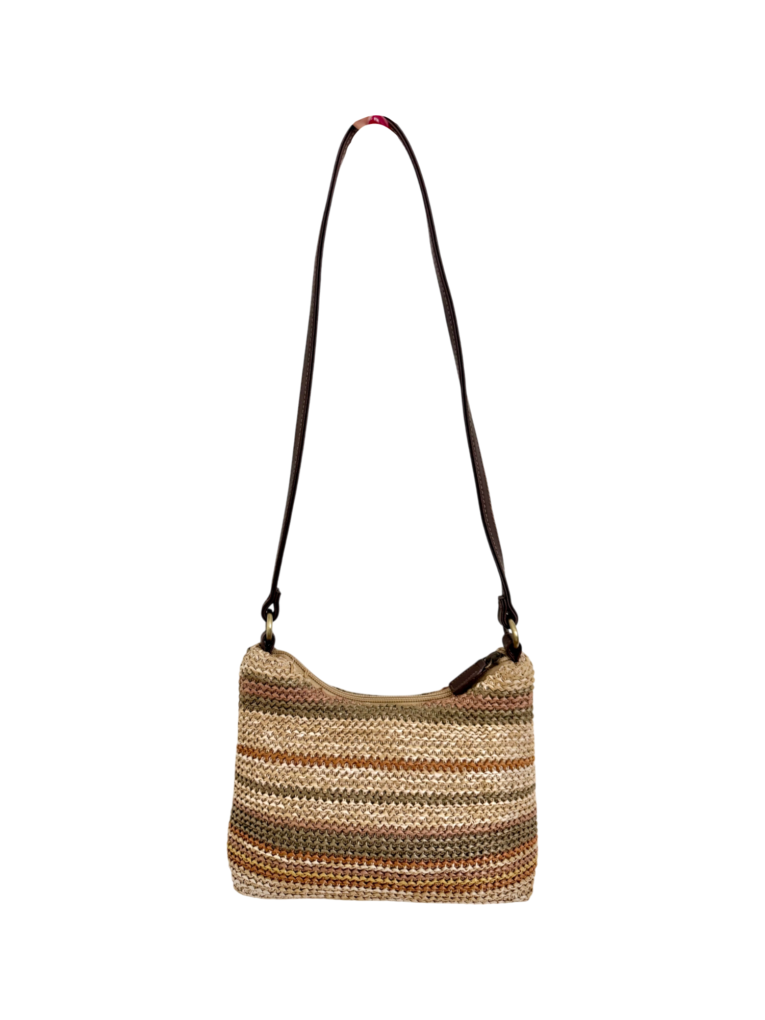 Vintage Striped Knit Textured Purse