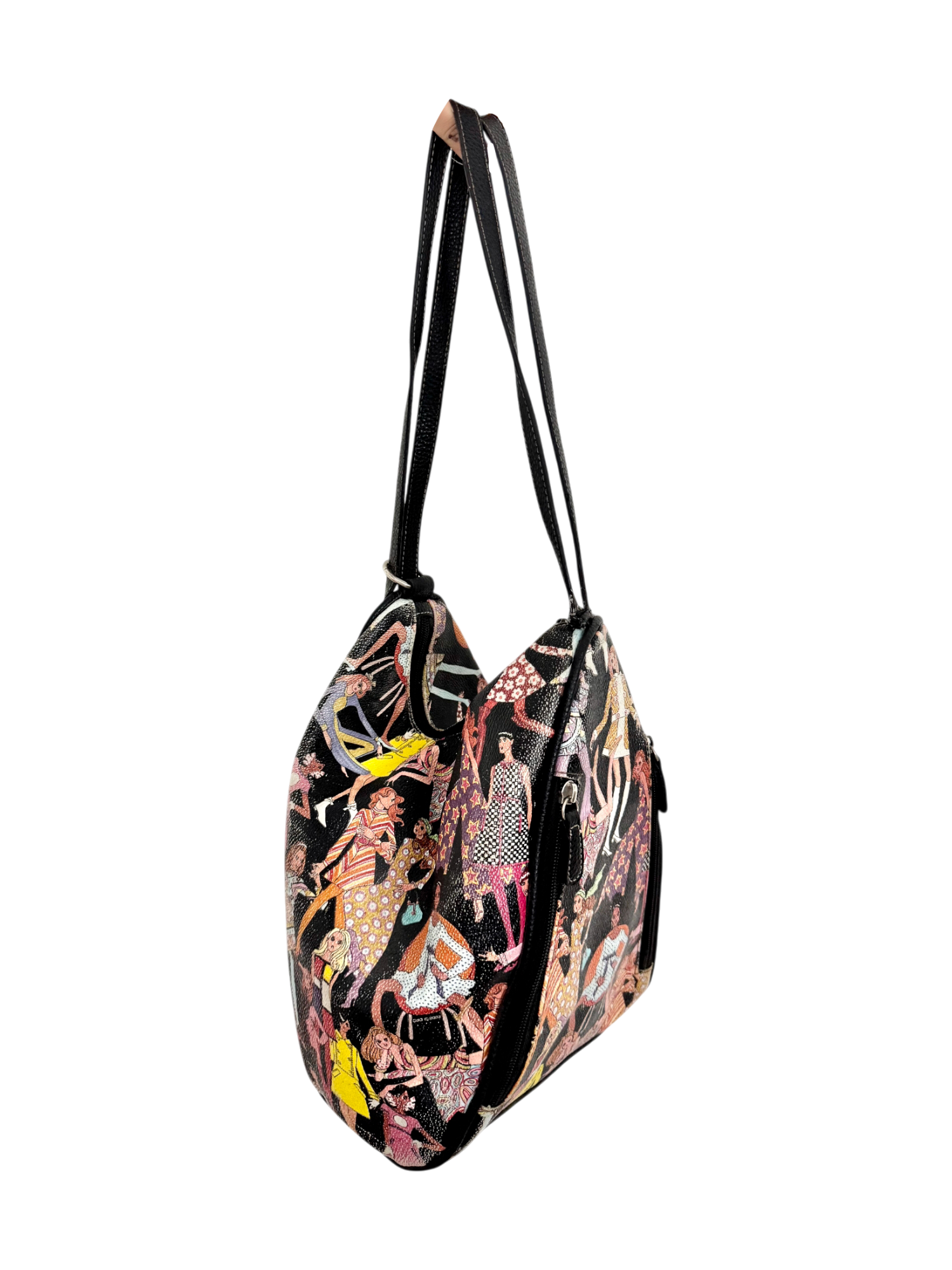 Vintage 90s Women Graphic Bucket Bag