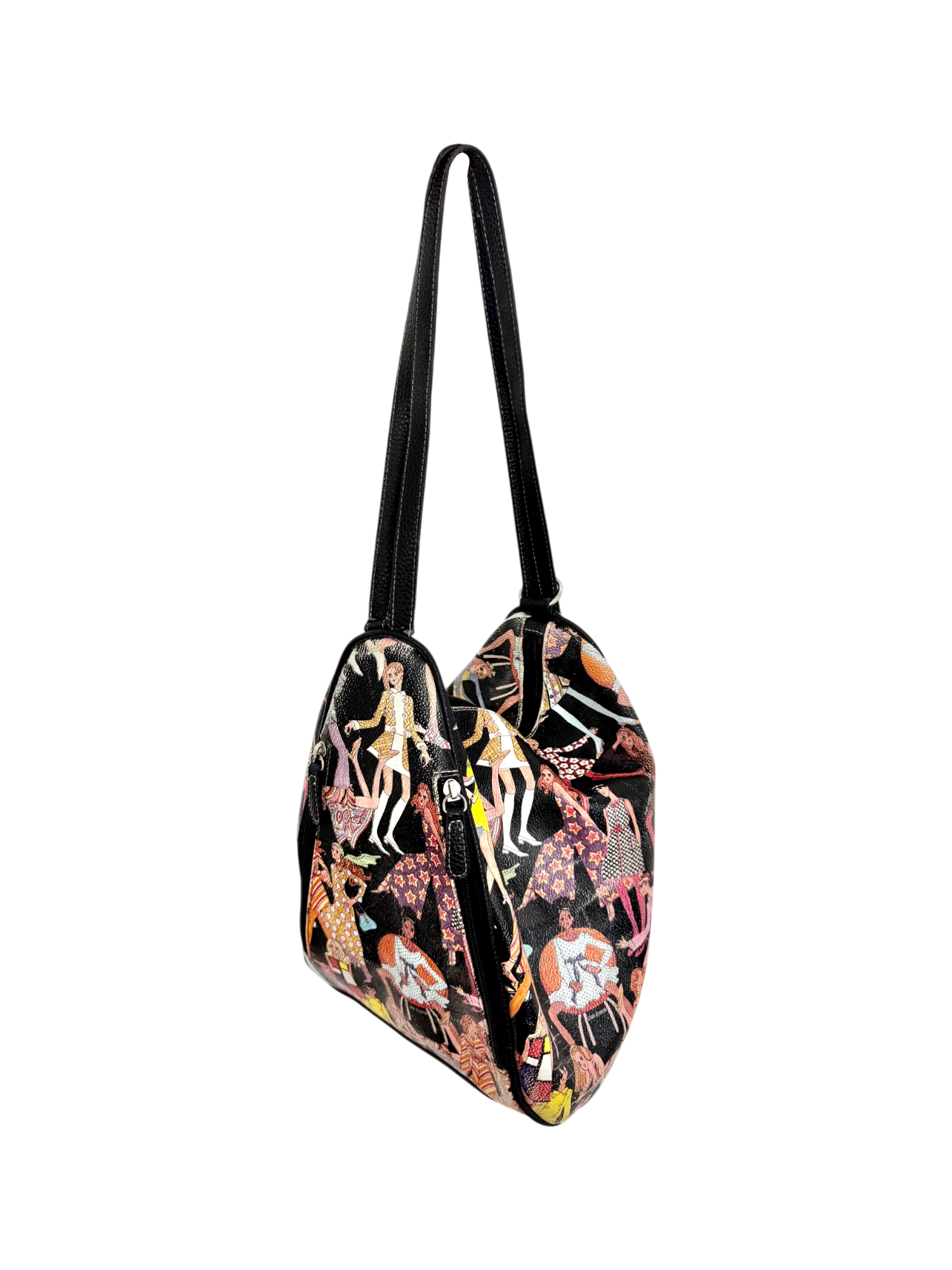 Vintage 90s Women Graphic Bucket Bag