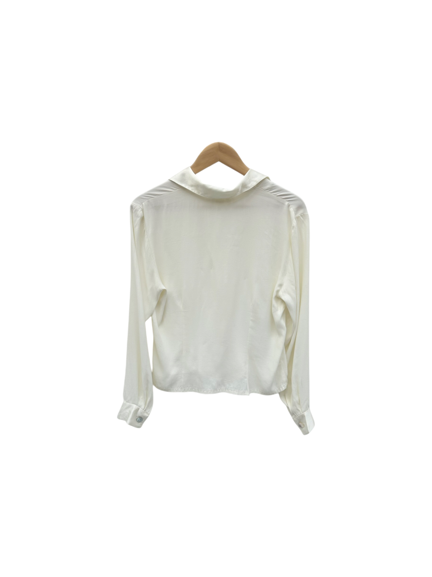 Vintage 90s Classic Retro Ivory Blouse (M)