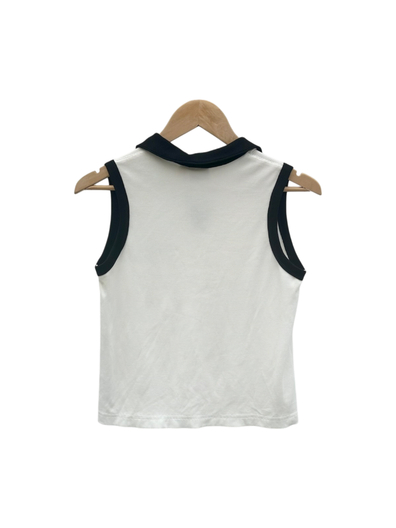 Vintage 90s Retro Waffle Contrast Top (S)