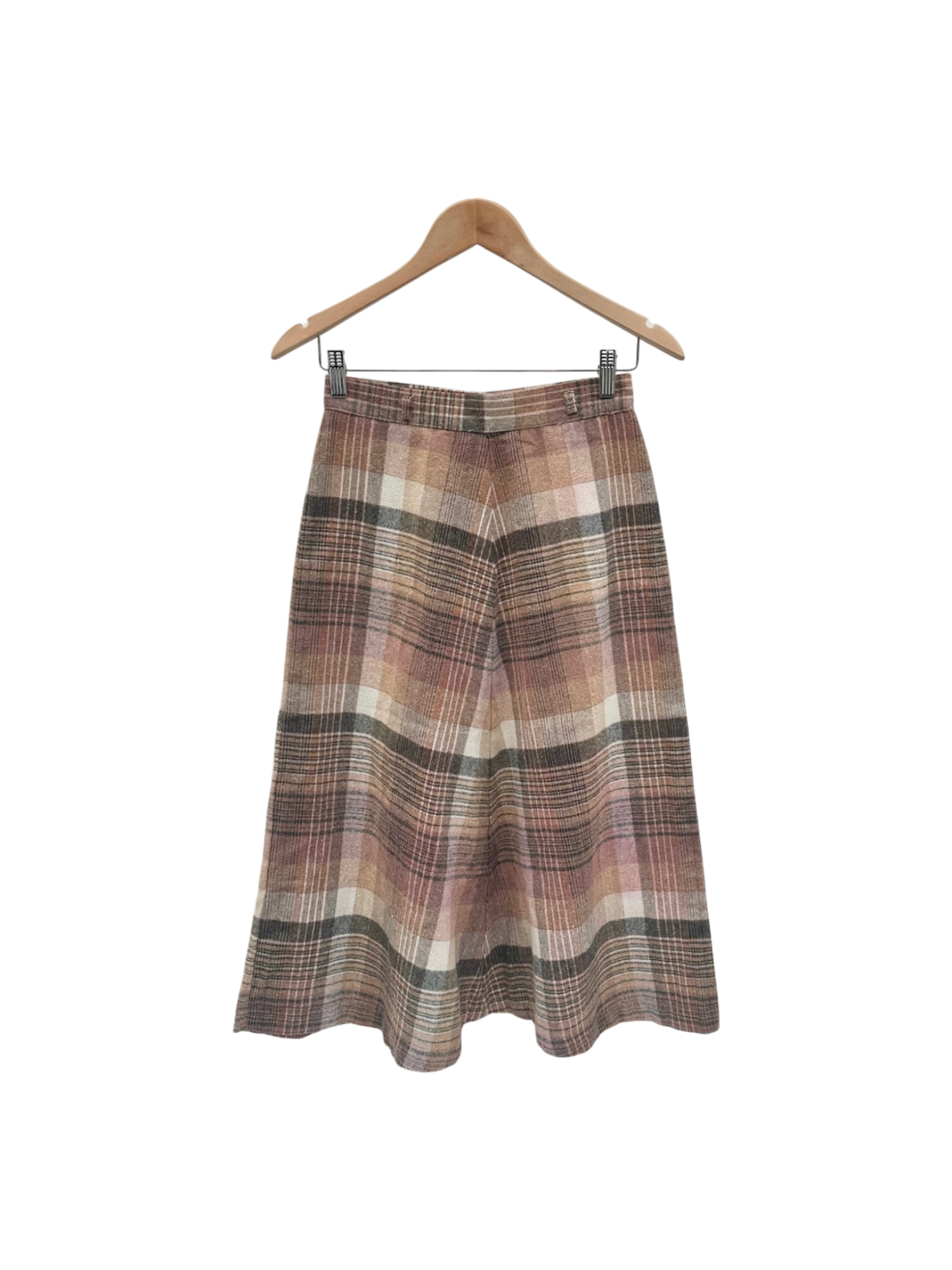 Vintage 90s Plaid Midi Skirt (S)