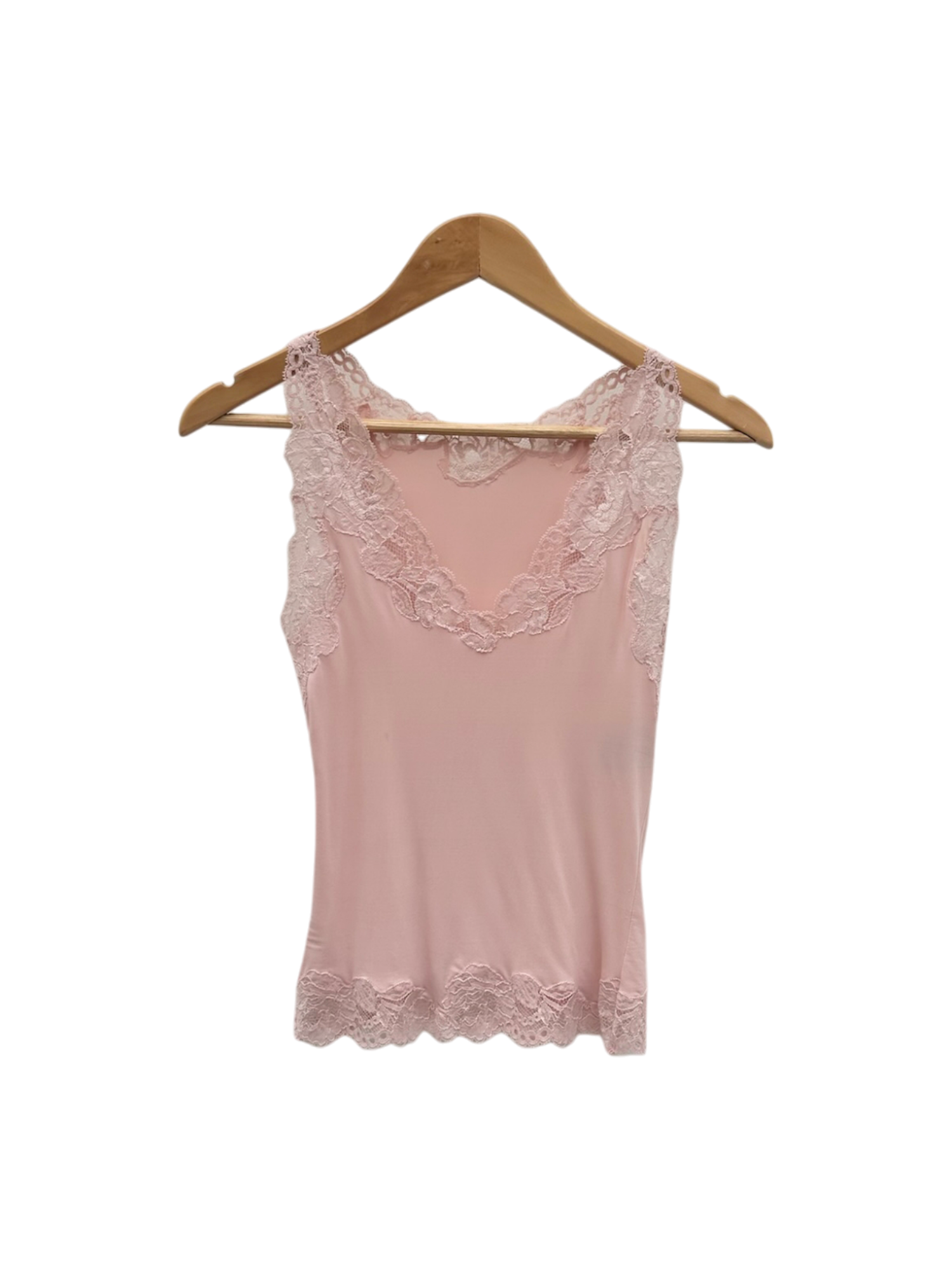 Vintage 90s Baby Pink Lace Tank (S)